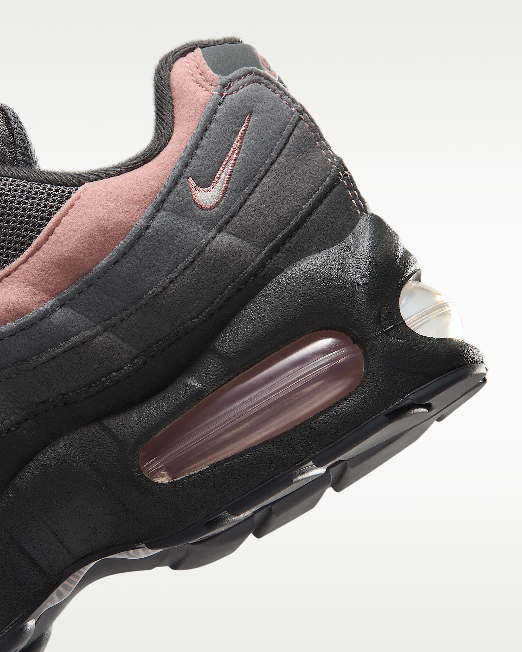 Nike Air Max 95 Big Bubble-sko til større børn - Dark Grey/Rust Pink/Anthracite/Sail