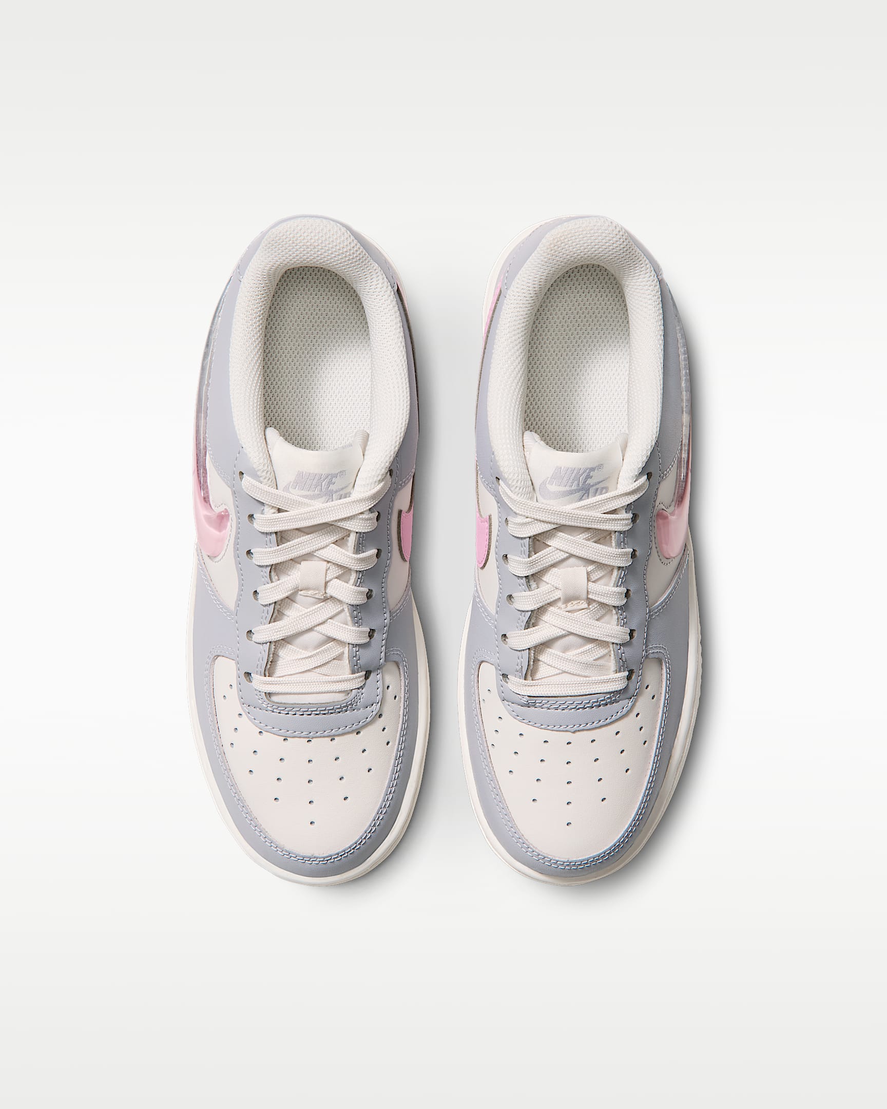Nike Air Force 1 'Jelly Swoosh' Older Kids' Shoes - Wolf Grey/Phantom/Sail/Pink Rise