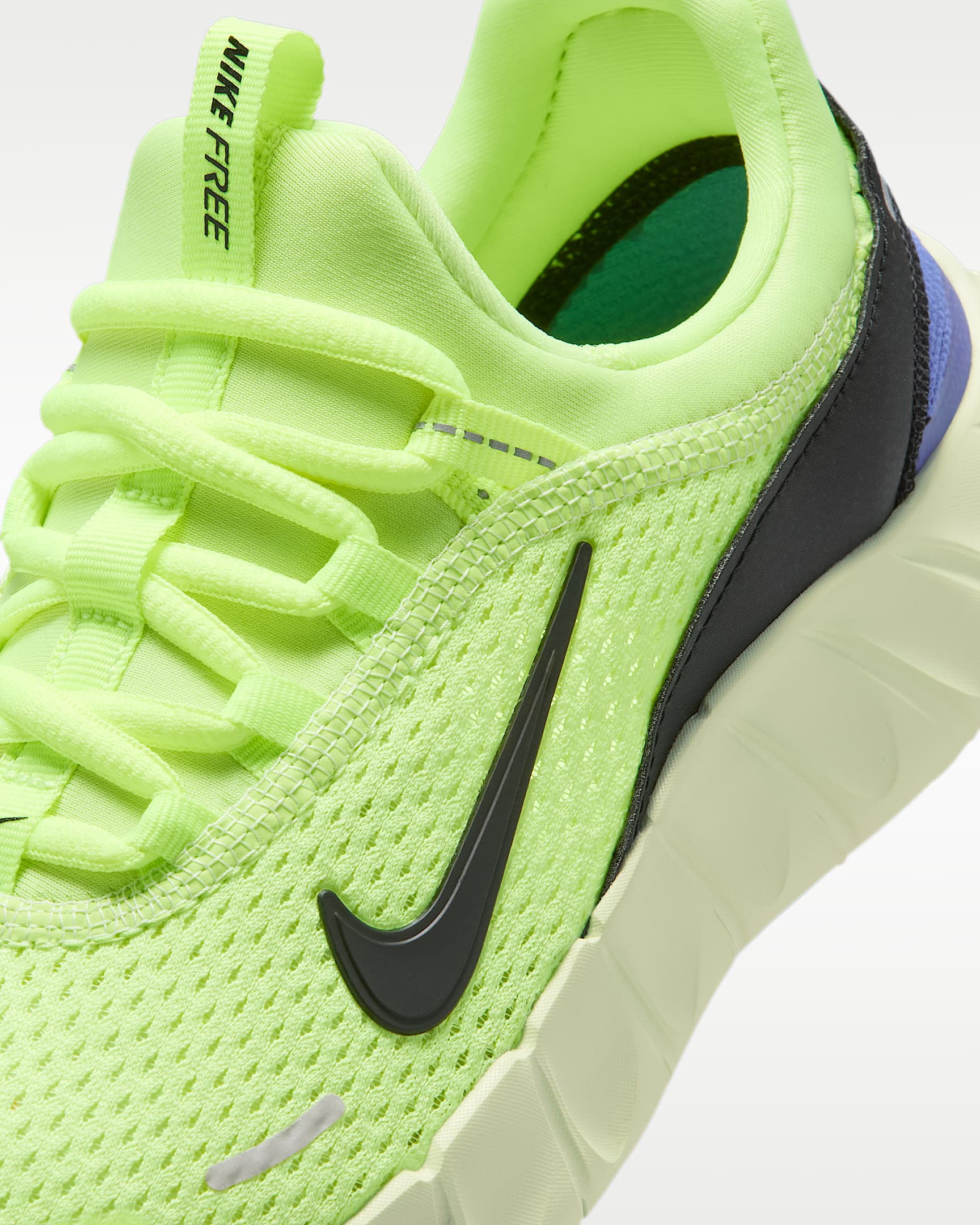 Nike Free Ride Older Kids' Running Shoes - Volt Ice/Lapis/Volt Tint/Black