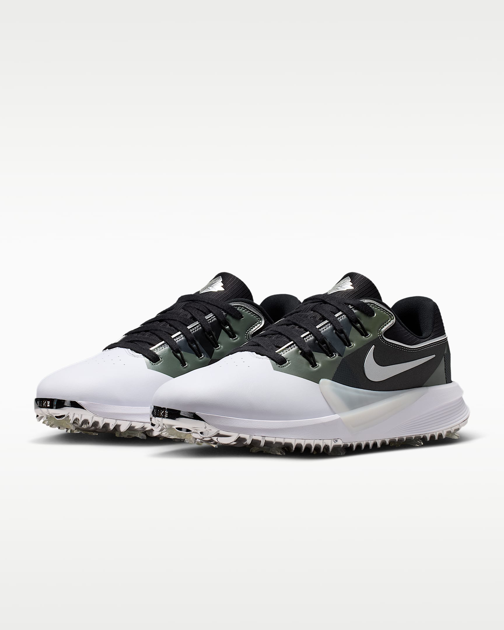 Nike Victory Pro 4 Golf Shoes - White/Metallic Silver/Fir/Black