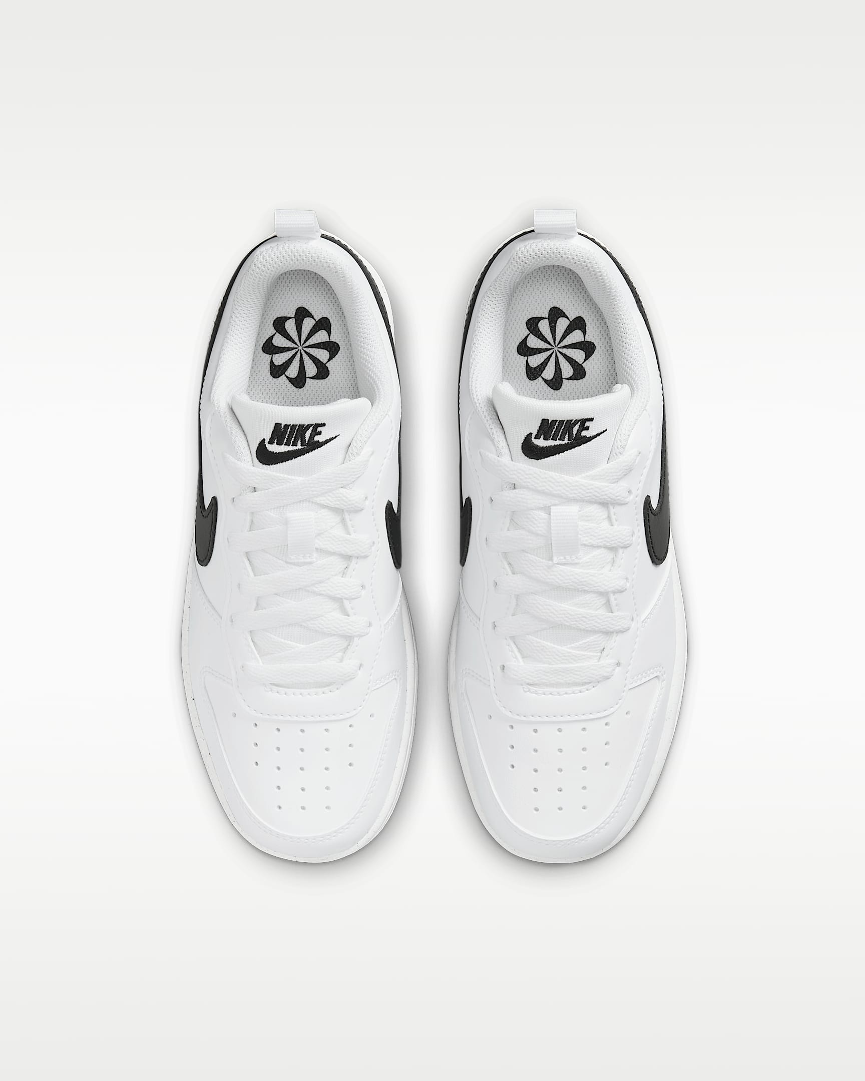 Chaussure Nike Court Borough Low Recraft pour ado - Blanc/Noir