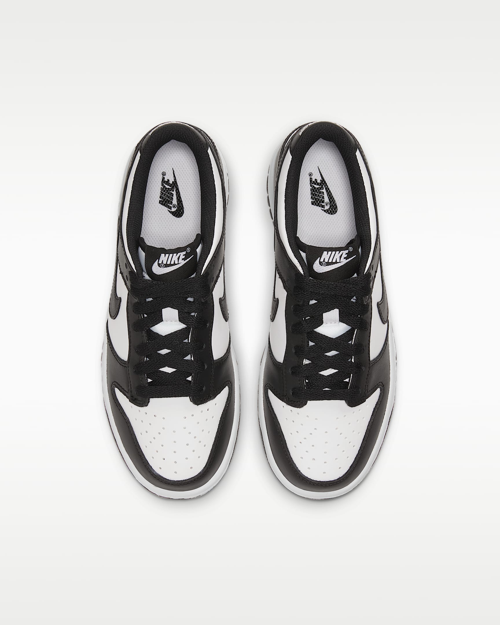 Nike Dunk Low Big Kids' Shoes - White/White/Black