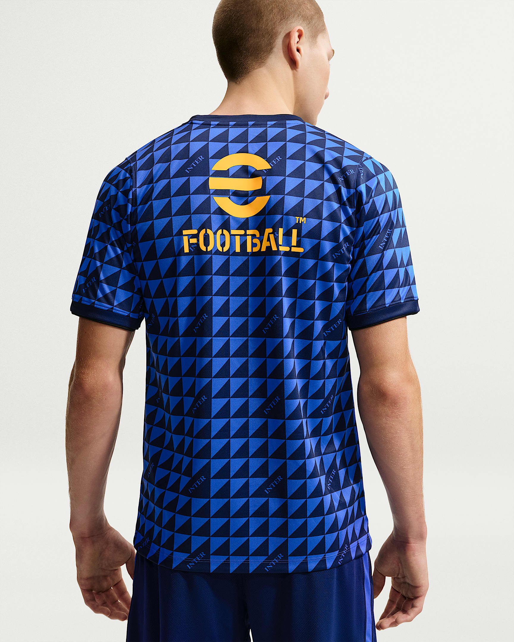Inter Milan Men's Nike Dri-FIT Football Pre-Match Top - Lyon Blue/Black/University Gold
