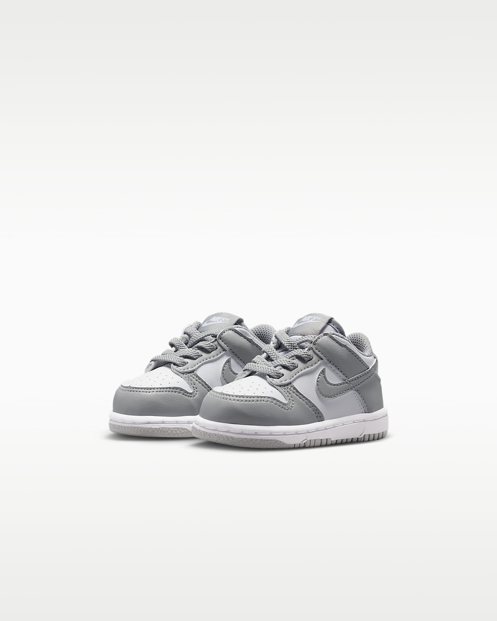 Nike Dunk Low-sko til babyer/småbørn - hvid/hvid/Light Smoke Grey