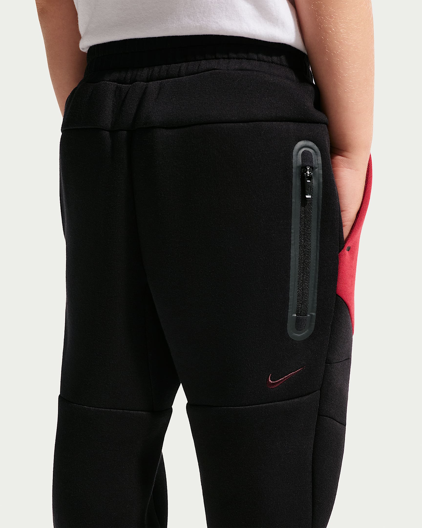 Nike Sportswear Toddler Tech Fleece 2-Piece Full-Zip Set - Black/Tough Red