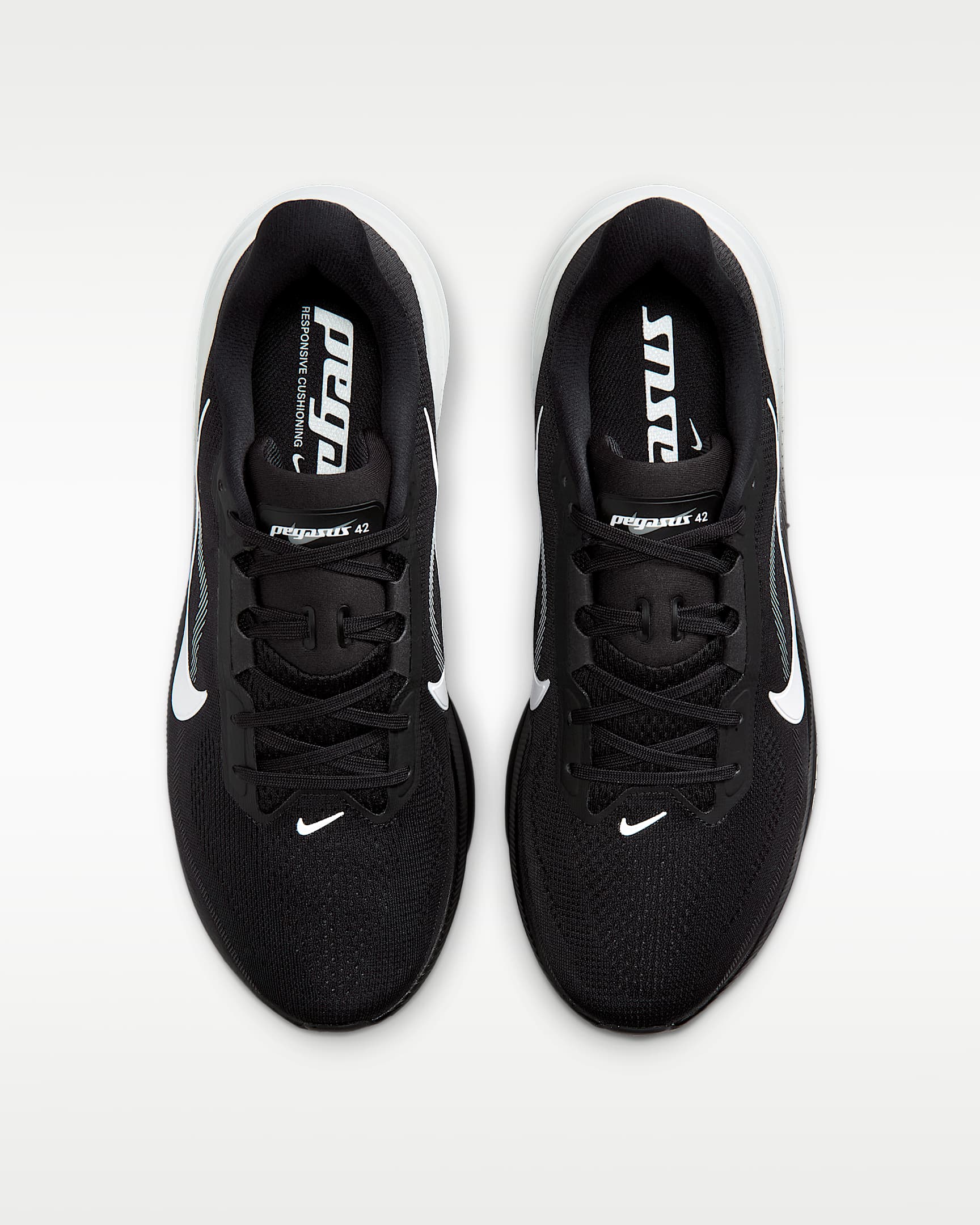 Nike Pegasus 42 Men's Road-Running Shoes (Wide) - Black/Photon Dust/White