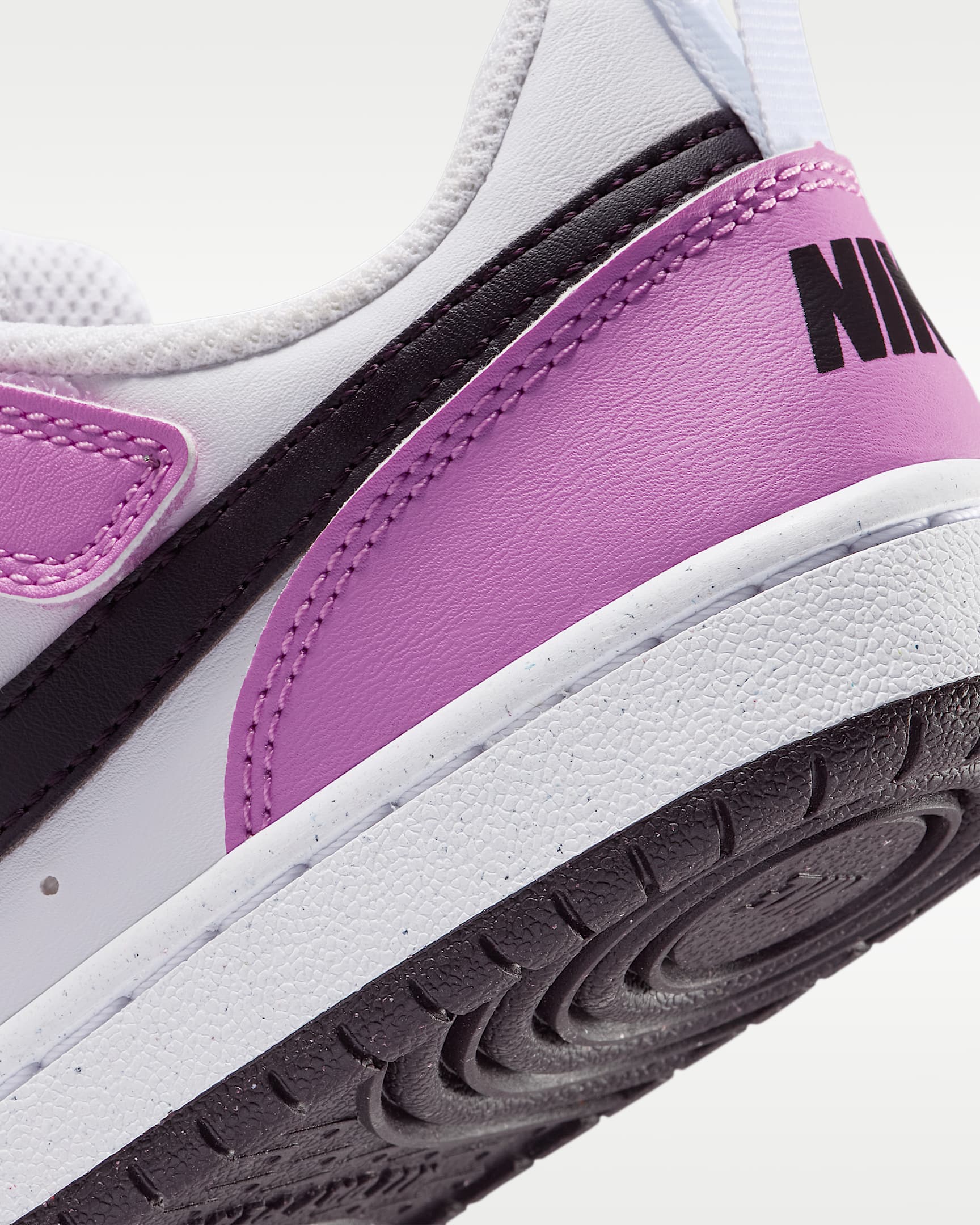 Tenis para niños de preescolar Nike Court Borough Low Recraft - Blanco/Magenta claro/Blanco/Burdeos ceniza