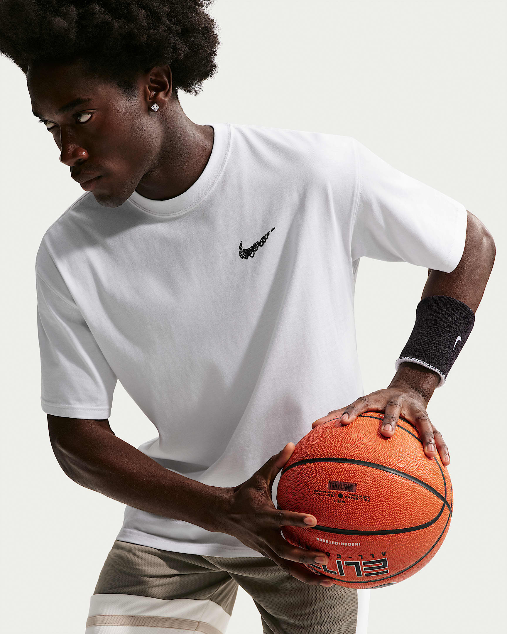 Nike basketbalshirt voor heren - Wit