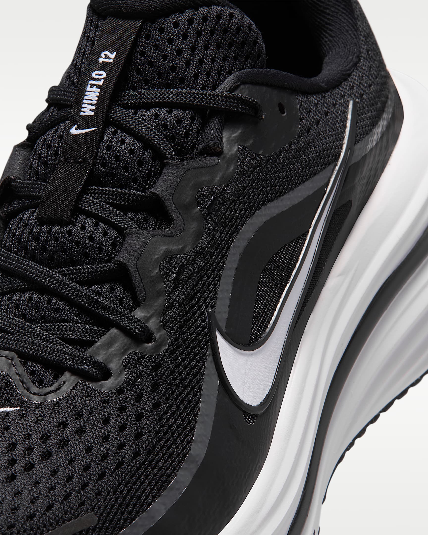 Nike Winflo 12 Women's Road Running Shoes (Wide) - Black/Dark Smoke Grey/White