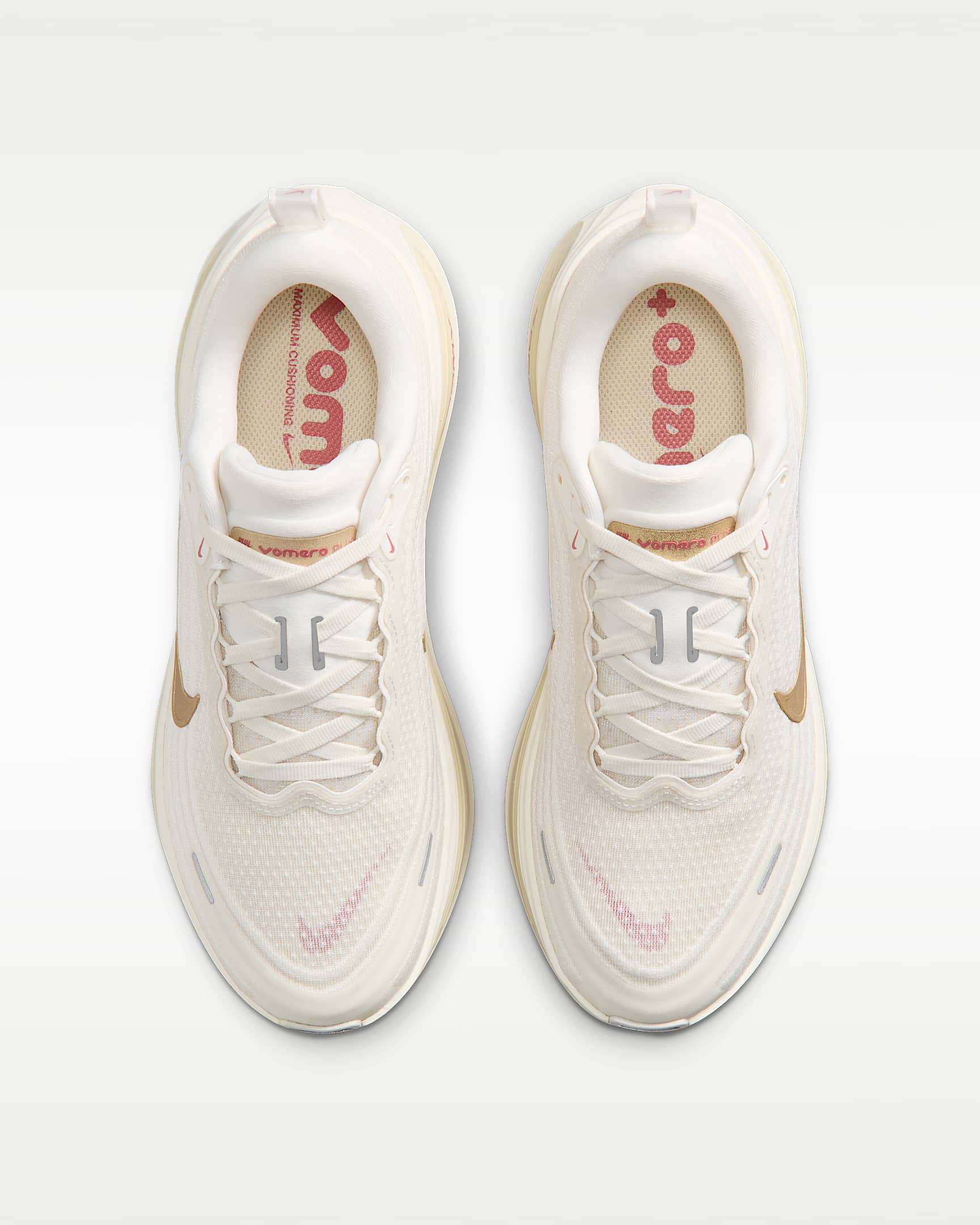 Nike Vomero Plus Women's Road Running Shoes - Sail/Light Khaki/Natural/Metallic Gold Grain