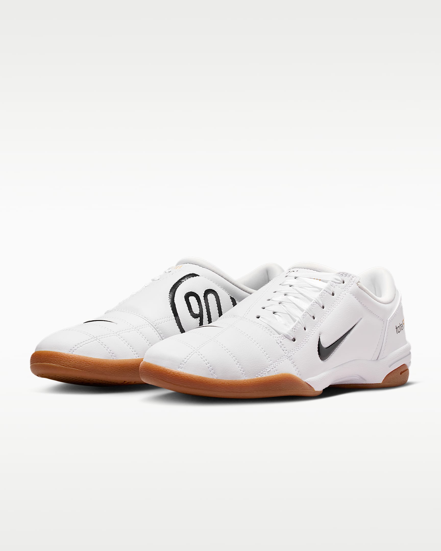 Nike Total90 Women's Shoes - White/Gum Medium Brown/Metallic Gold/Black