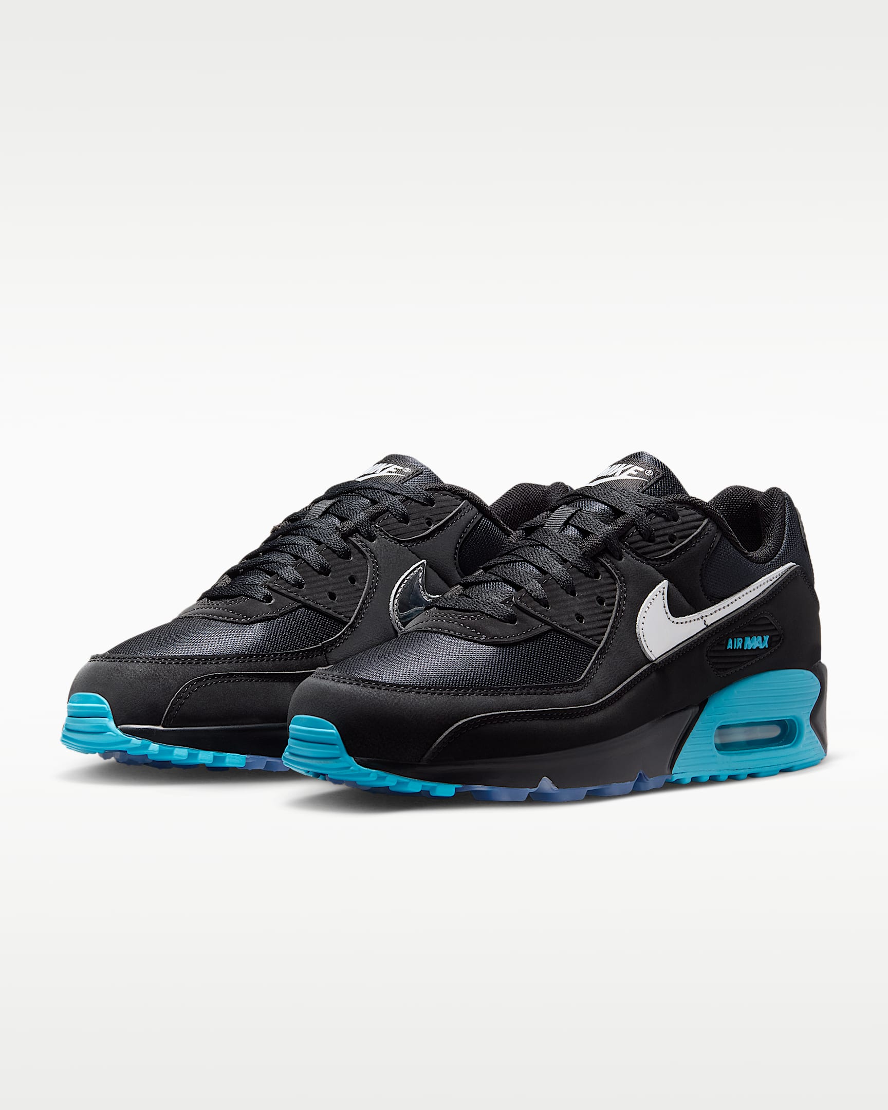 Tenis para hombre Nike Air Max 90 Premium "Scorpion" - Negro/Azul gamma/Hielo/Cromo