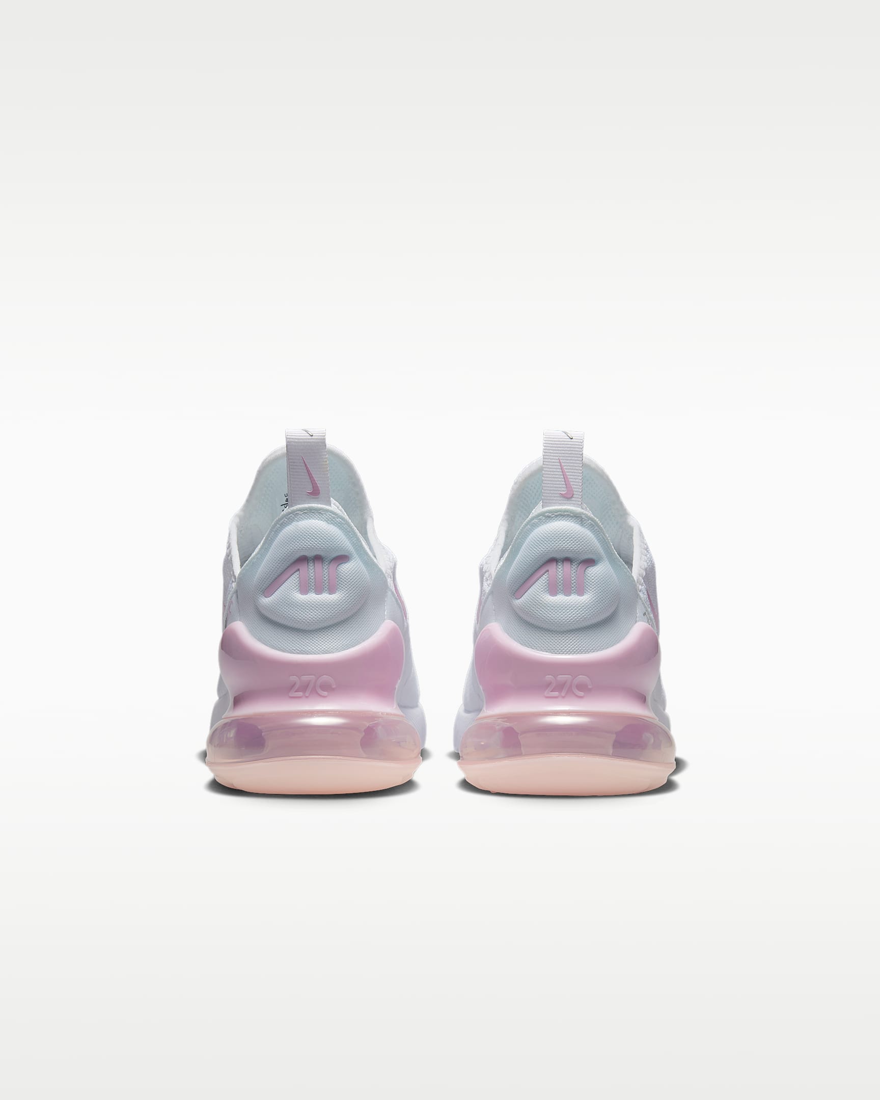 Nike Air Max 270 Older Kids' Shoes - White/Light Smoke Grey/Pink Foam
