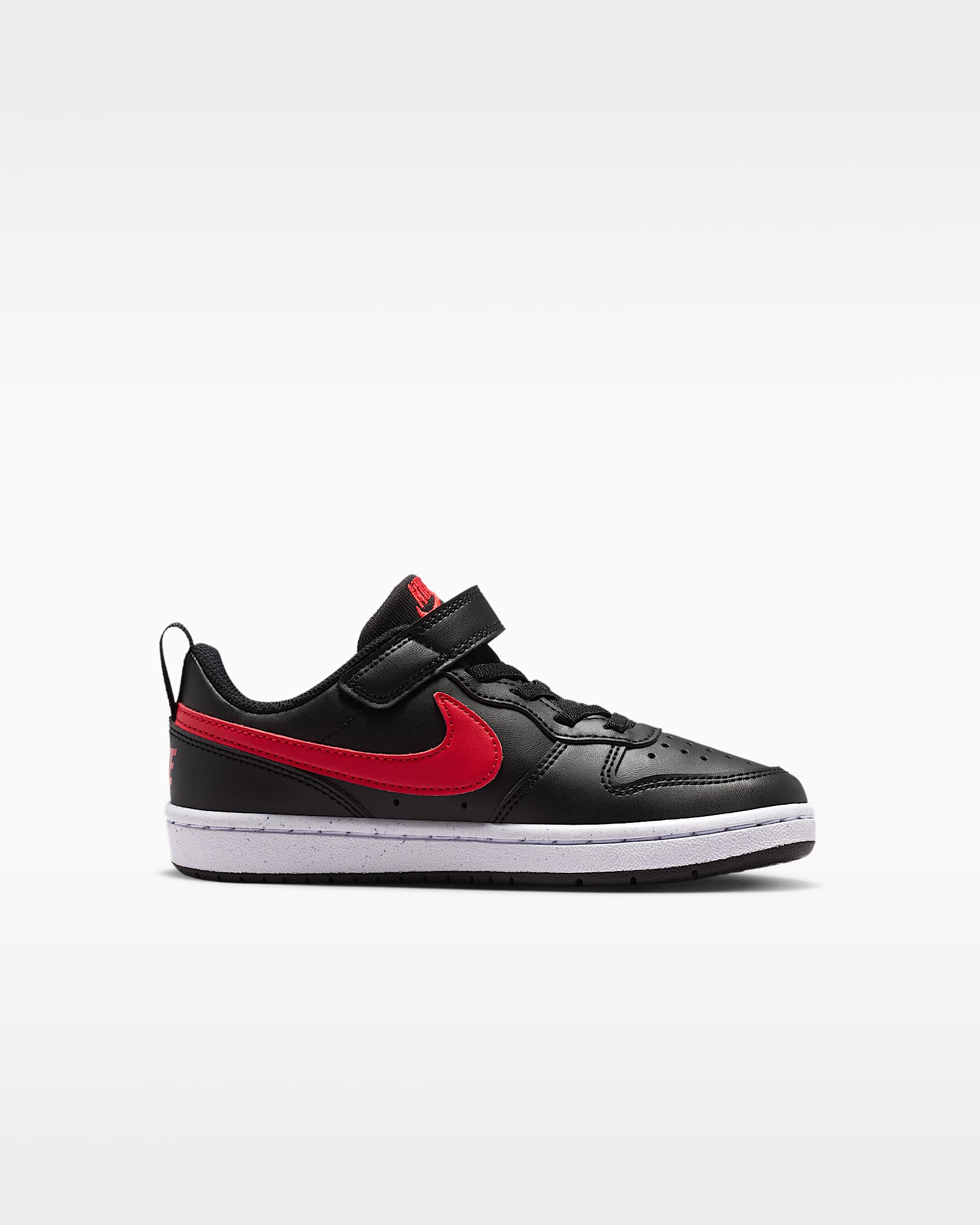 Nike Court Borough Low Recraft Younger Kids' Shoes - Black/White/University Red