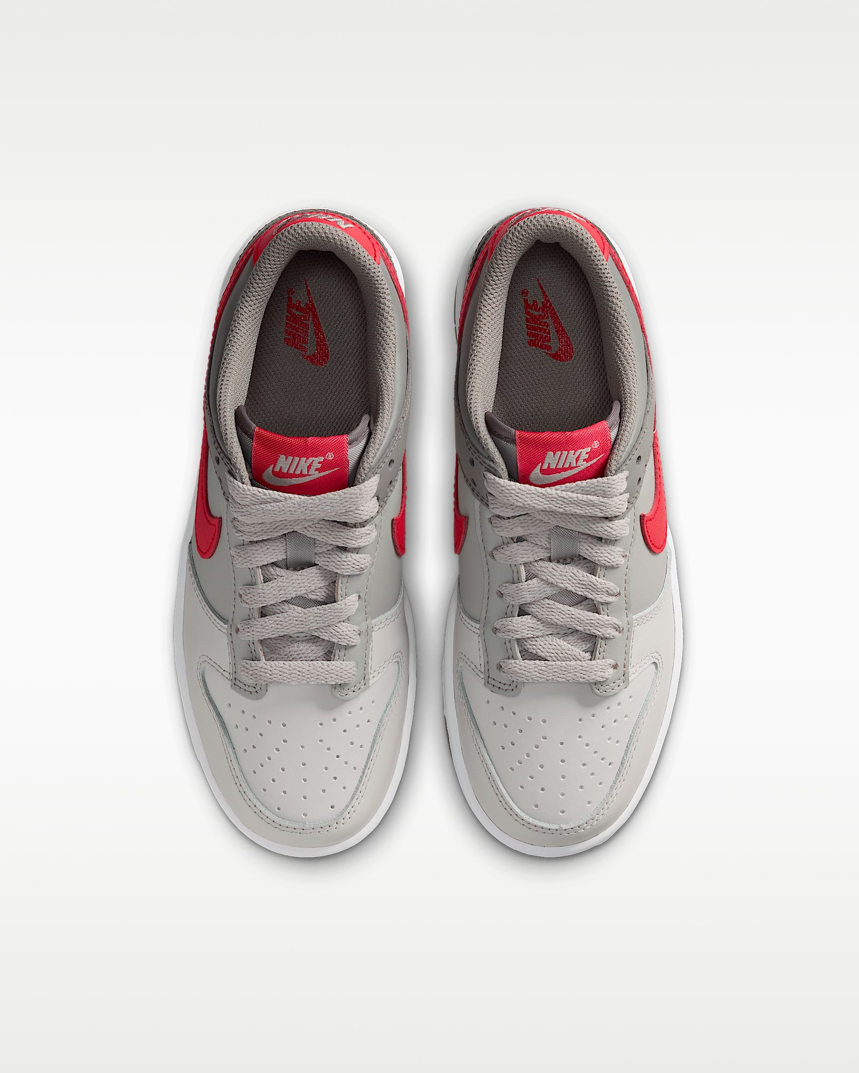 Tenis para niños grandes Nike Dunk Low - Adoquín/Gris suave/Plata noche/Rojo universitario