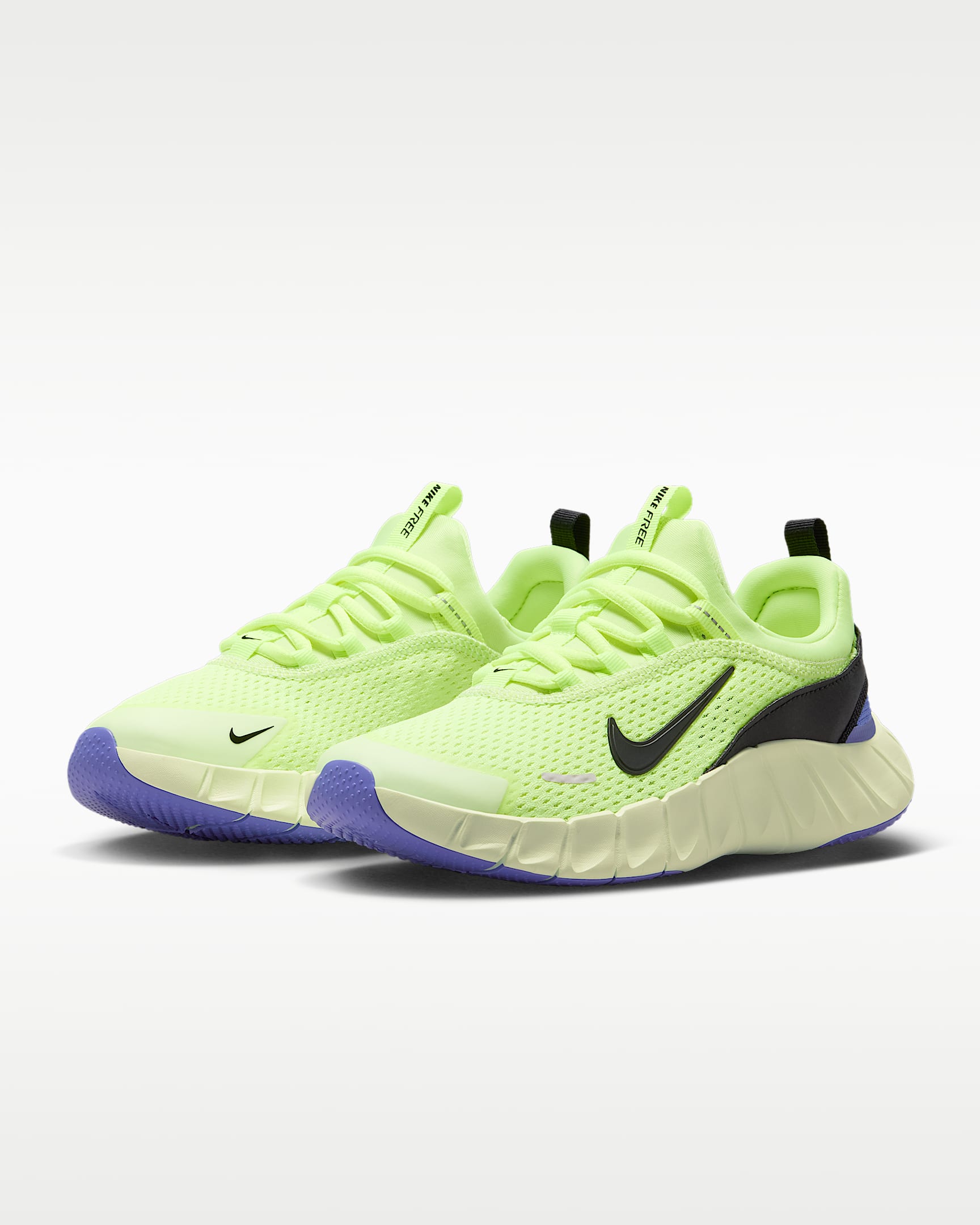 Nike Free Ride Older Kids' Running Shoes - Volt Ice/Lapis/Volt Tint/Black