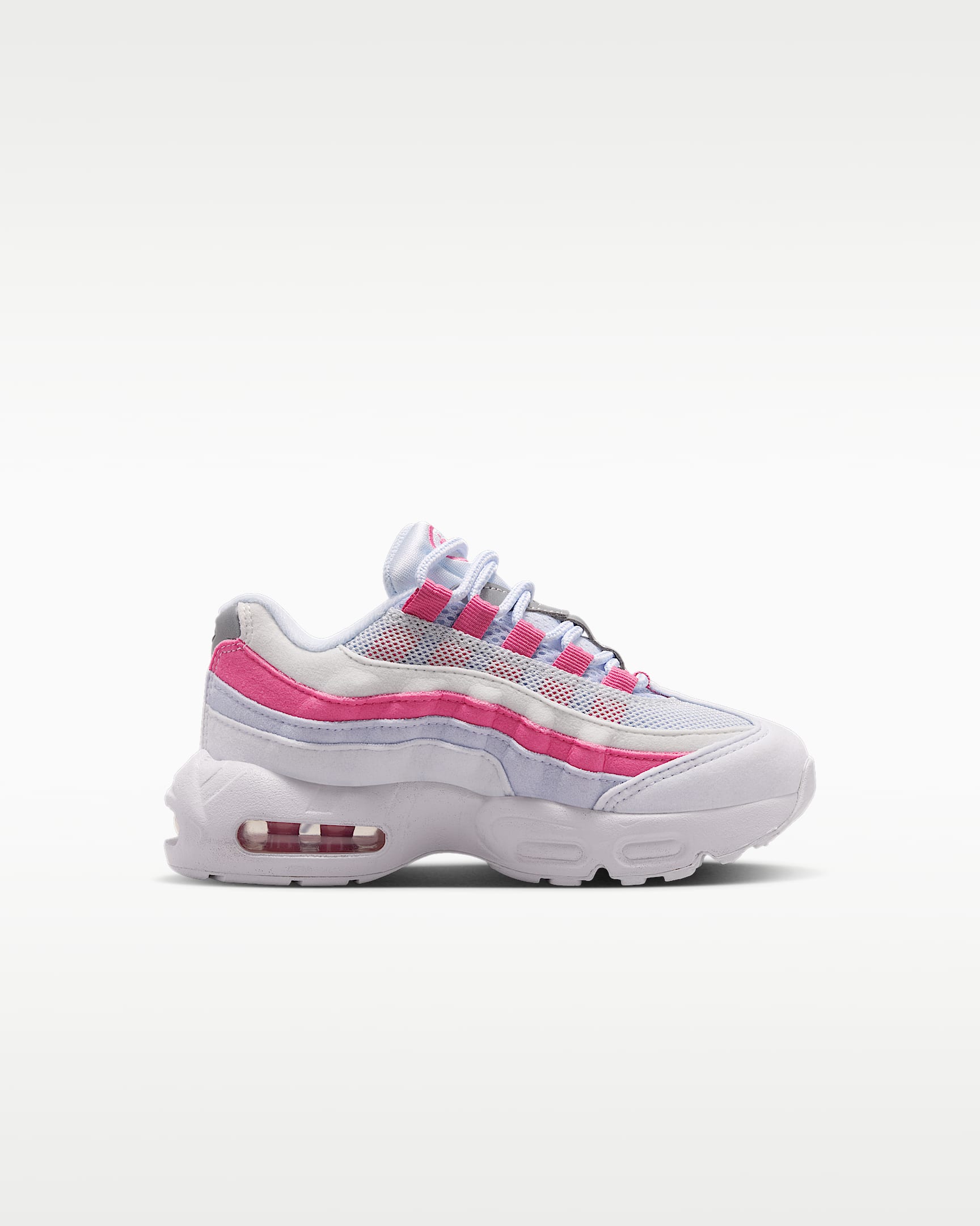 Nike Air Max '95 Little Kids' Shoes - Football Grey/Peony/Ghost/White