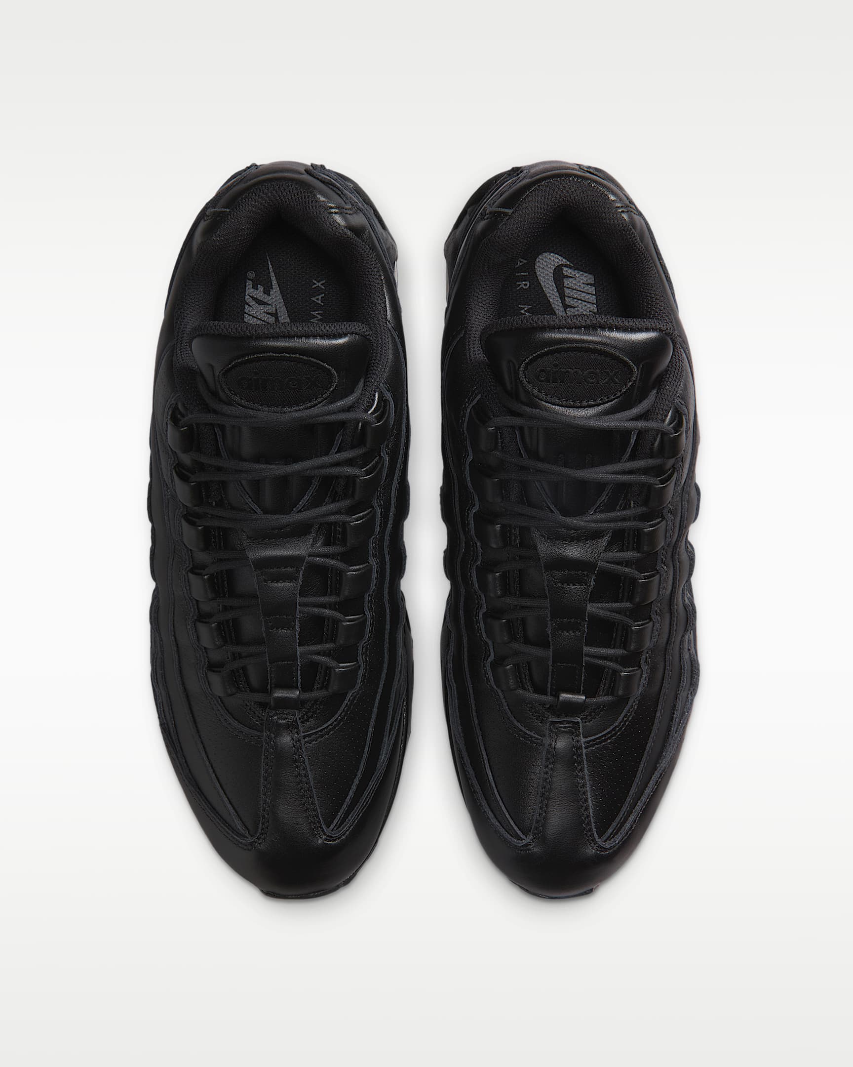 Nike Air Max 95 Big Bubble Leather Men's Shoes - Black/Black/Black