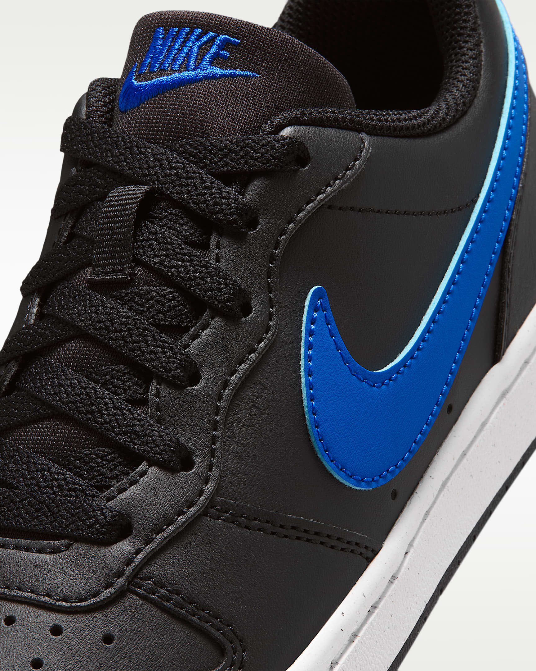 Nike Court Borough Low Recraft Older Kids' Shoes - Black/White/Game Royal