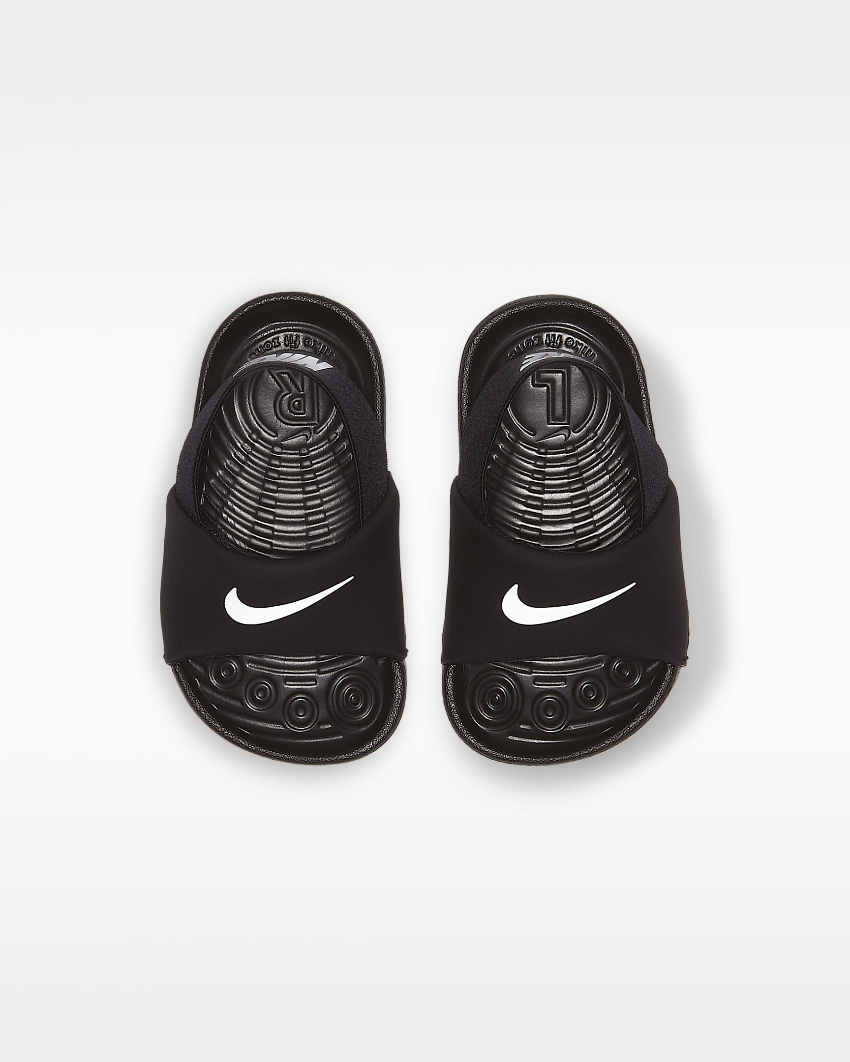 Nike Kawa Badeslipper für Babys und Kleinkinder - Schwarz/Weiß/Weiß/Weiß