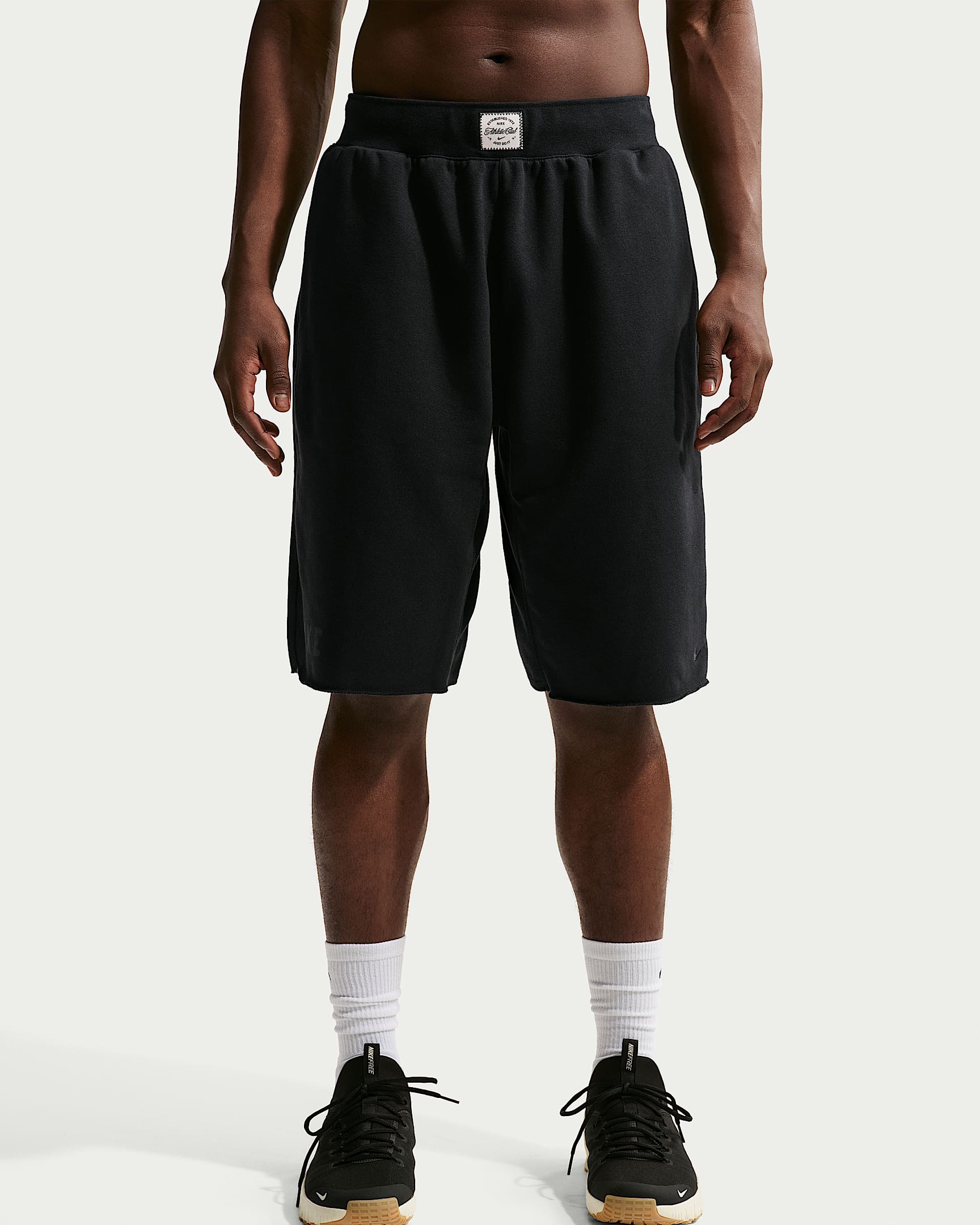 Shorts da training in fleece Dri-FIT Nike N.A.C – Uomo - Nero/Pale Ivory/Nero