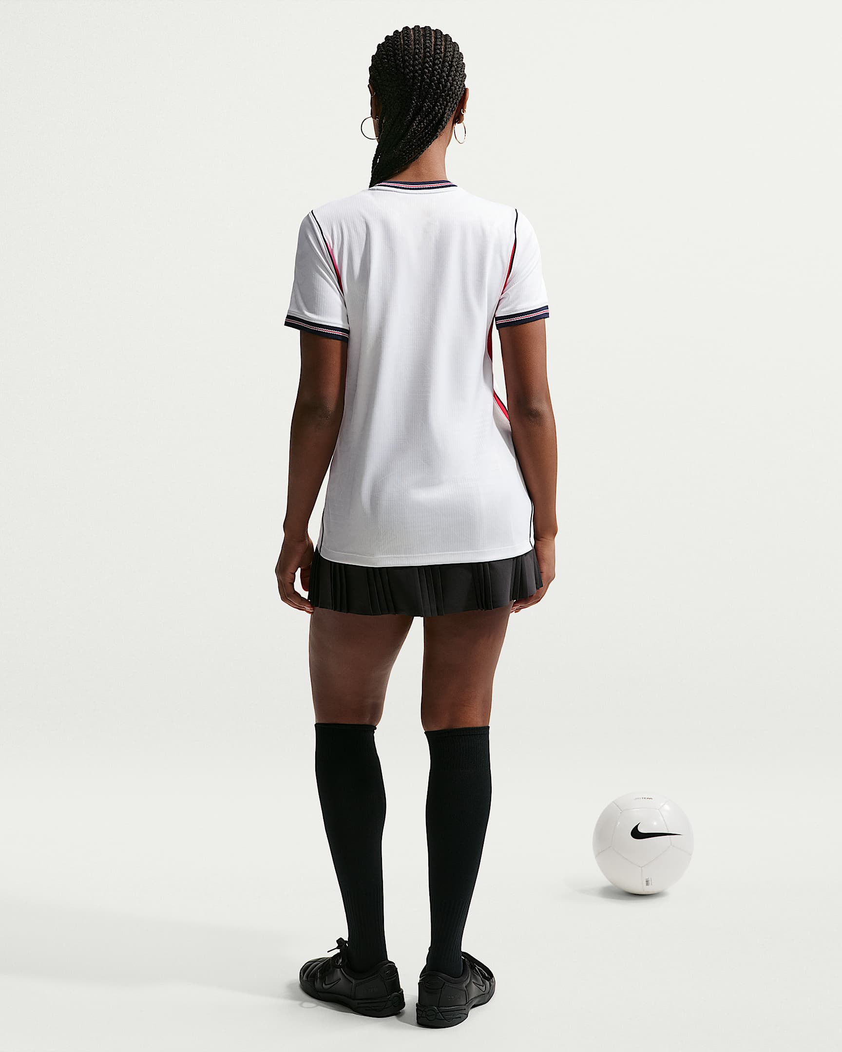 England National Team 2026 Stadium Home Women's Nike Dri-FIT Football Shirt - White/Speed Red/Obsidian/Obsidian