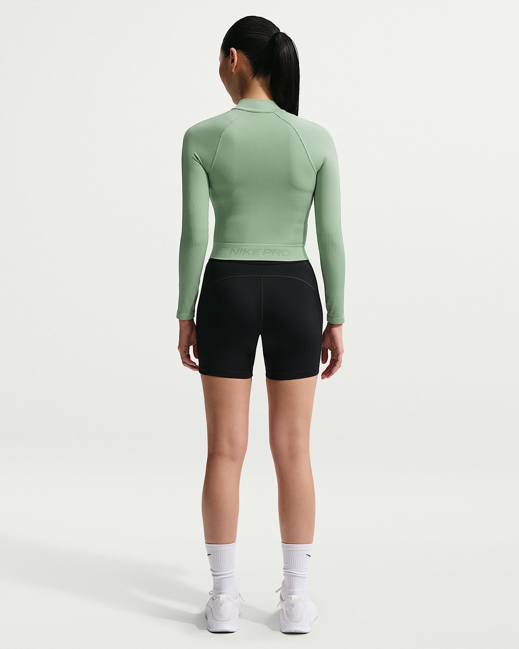 Nike Pro Women's Full-Zip Training Top - Steam