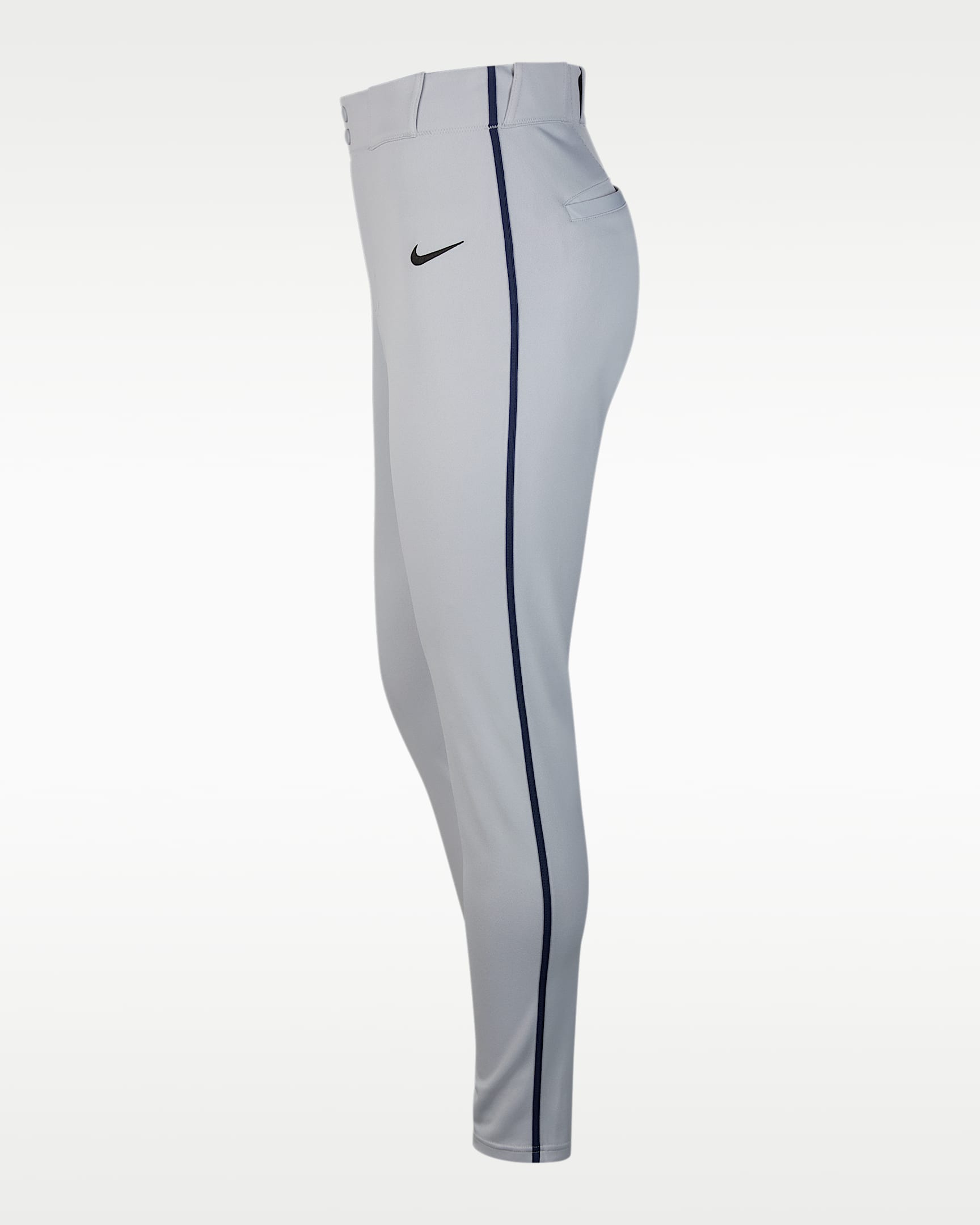 Nike Vapor Select Men's Piped Baseball Pants - Wolf Grey/Midnight Navy/Black