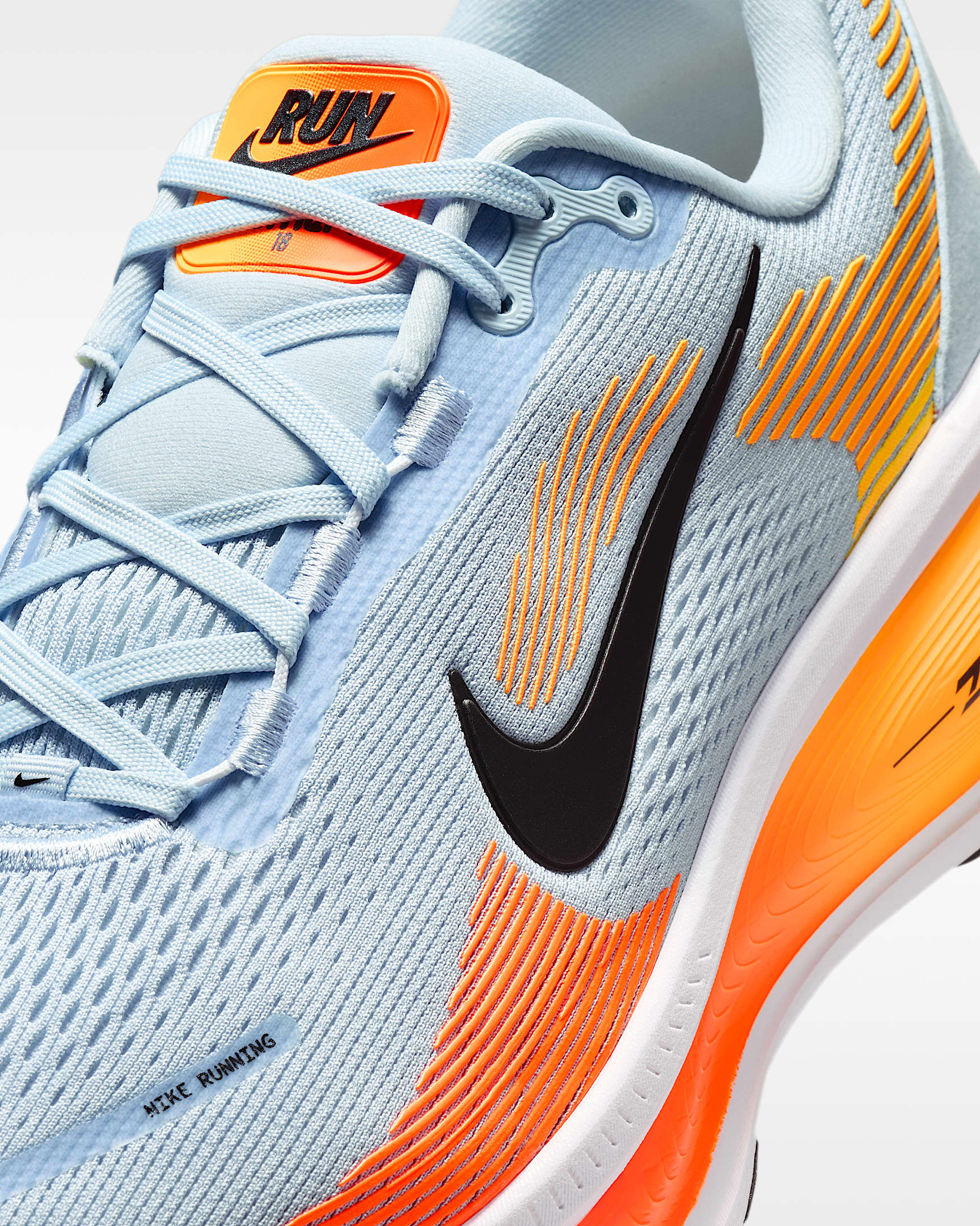 Nike Vomero 18 Men's Road Running Shoes (Wide) - Hydrogen Blue/Laser Orange/Total Orange/Black