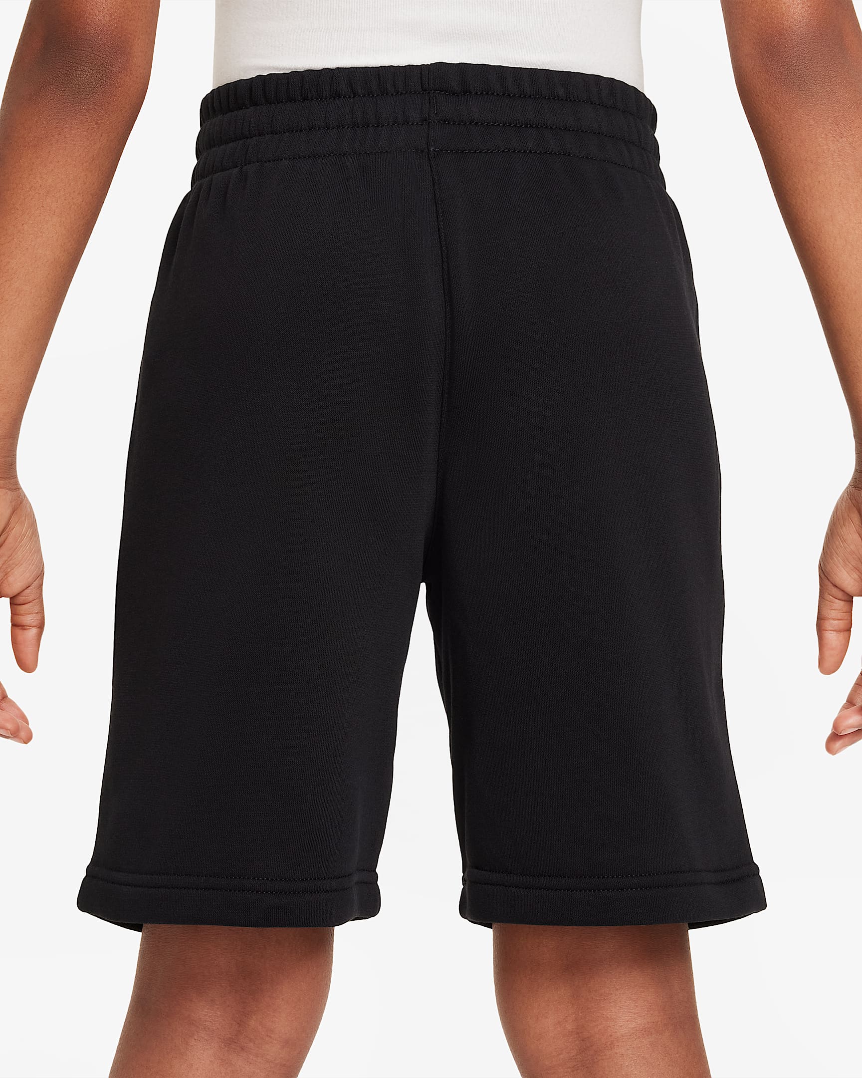 Nike Sportswear Club Fleece Older Kids' French Terry Shorts - Black/White