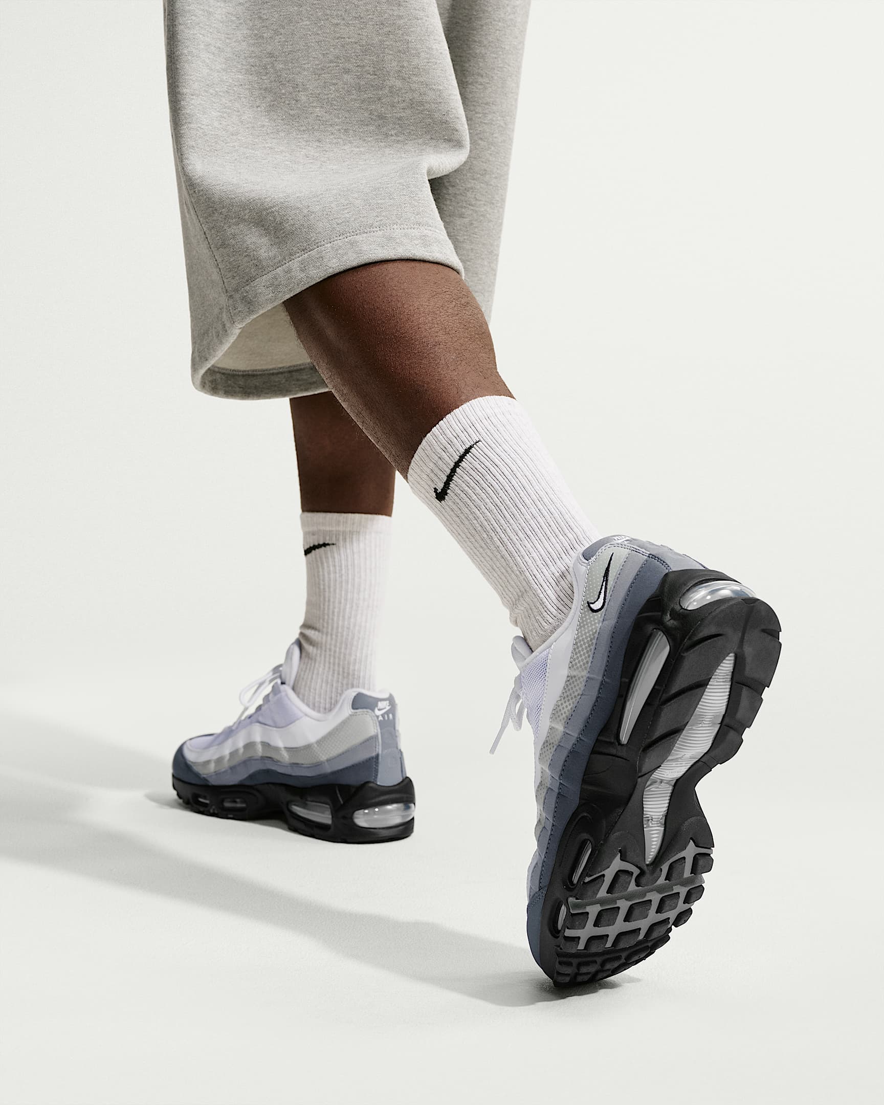 Nike Air Max 95 Big Bubble Men's Shoes - Black/Pure Platinum/Wolf Grey/White
