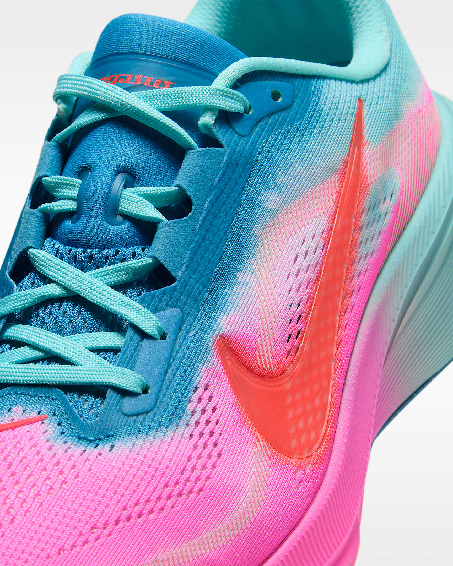 Nike Pegasus 42 hardloopschoenen voor heren (straat) - Pink Spell/Bleached Turquoise/Dusty Cactus/Laser Crimson