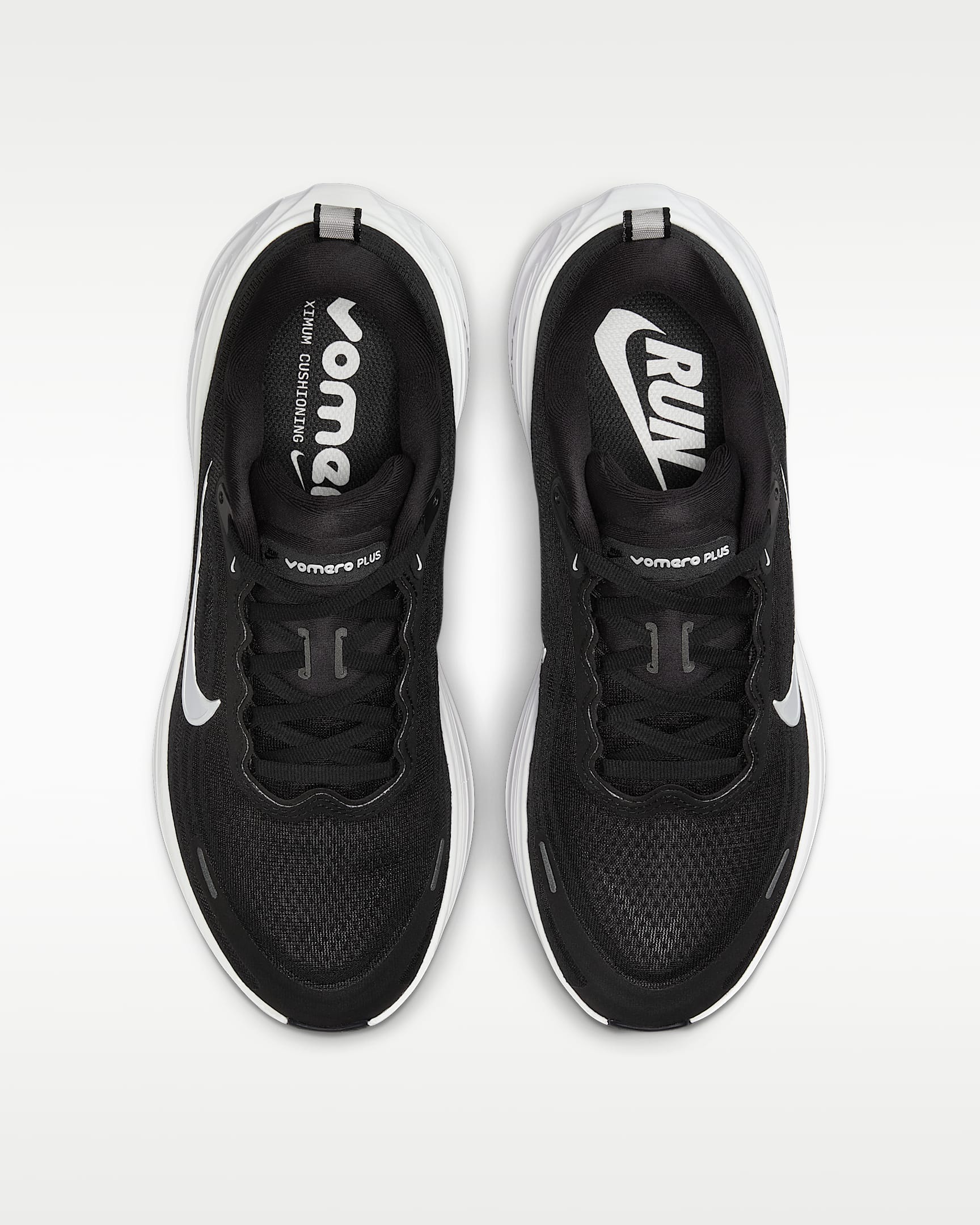 Tenis de correr en pavimento para mujer Nike Vomero Plus - Negro/Gris azulado/Gris oscuro metálico/Blanco