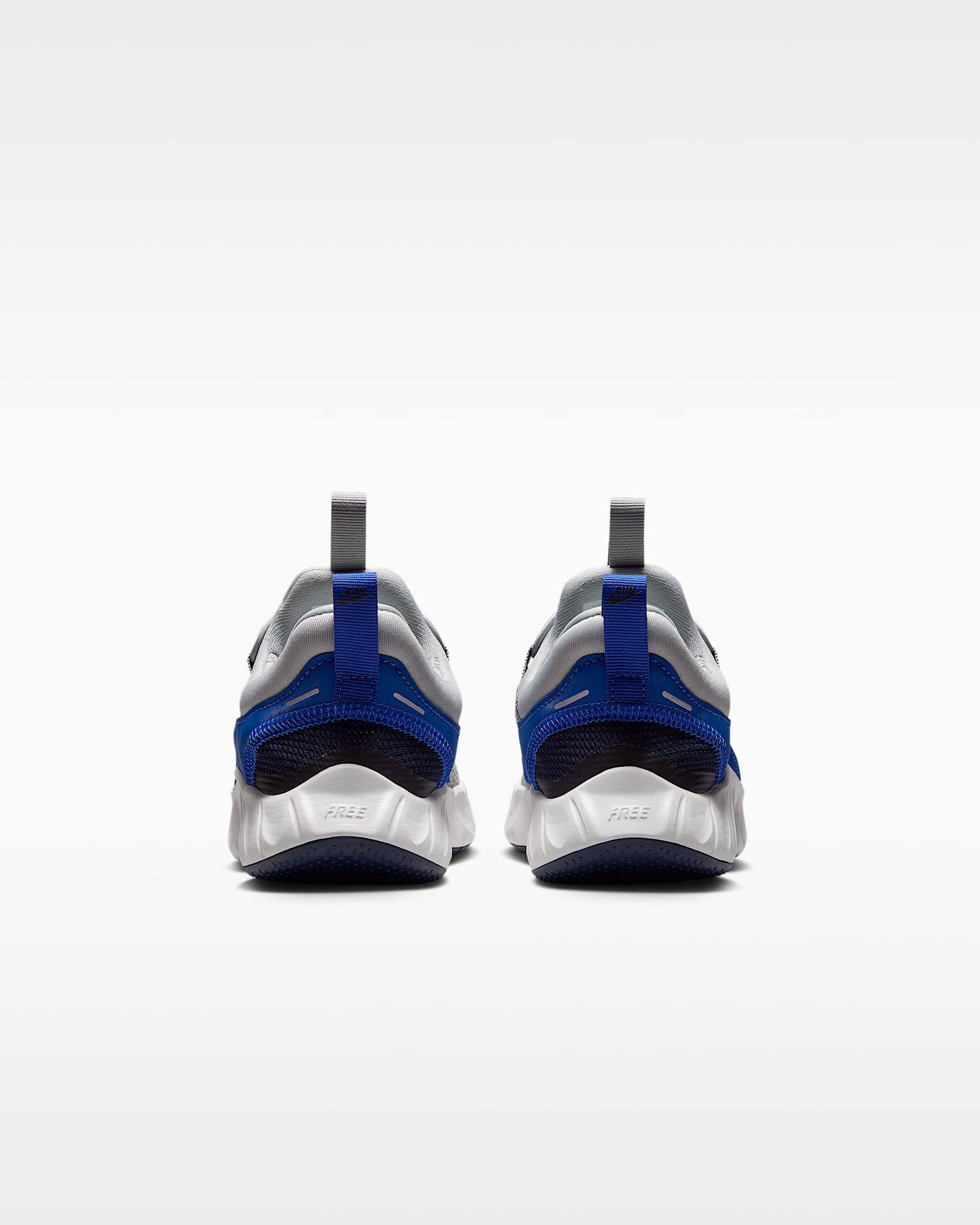 Nike Free Ride Little Kids' Running Shoes - Light Smoke Grey/Game Royal/Obsidian/Illusion Green