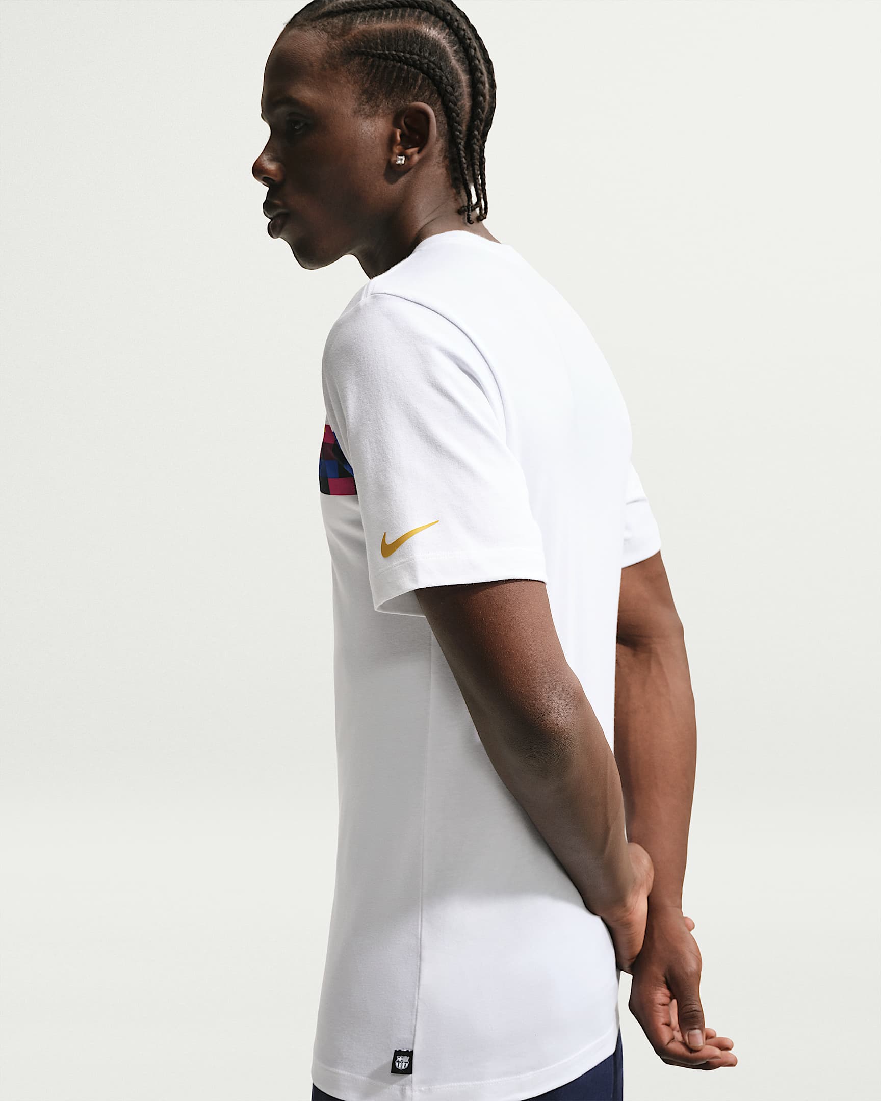 FC Barcelona Men's Nike Soccer T-Shirt - White