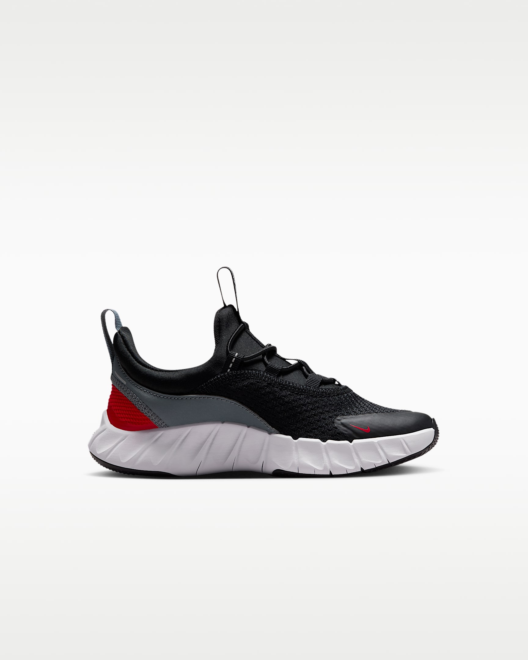 Nike Free Ride-løbesko til mindre børn - sort/Cool Grey/University Red/hvid