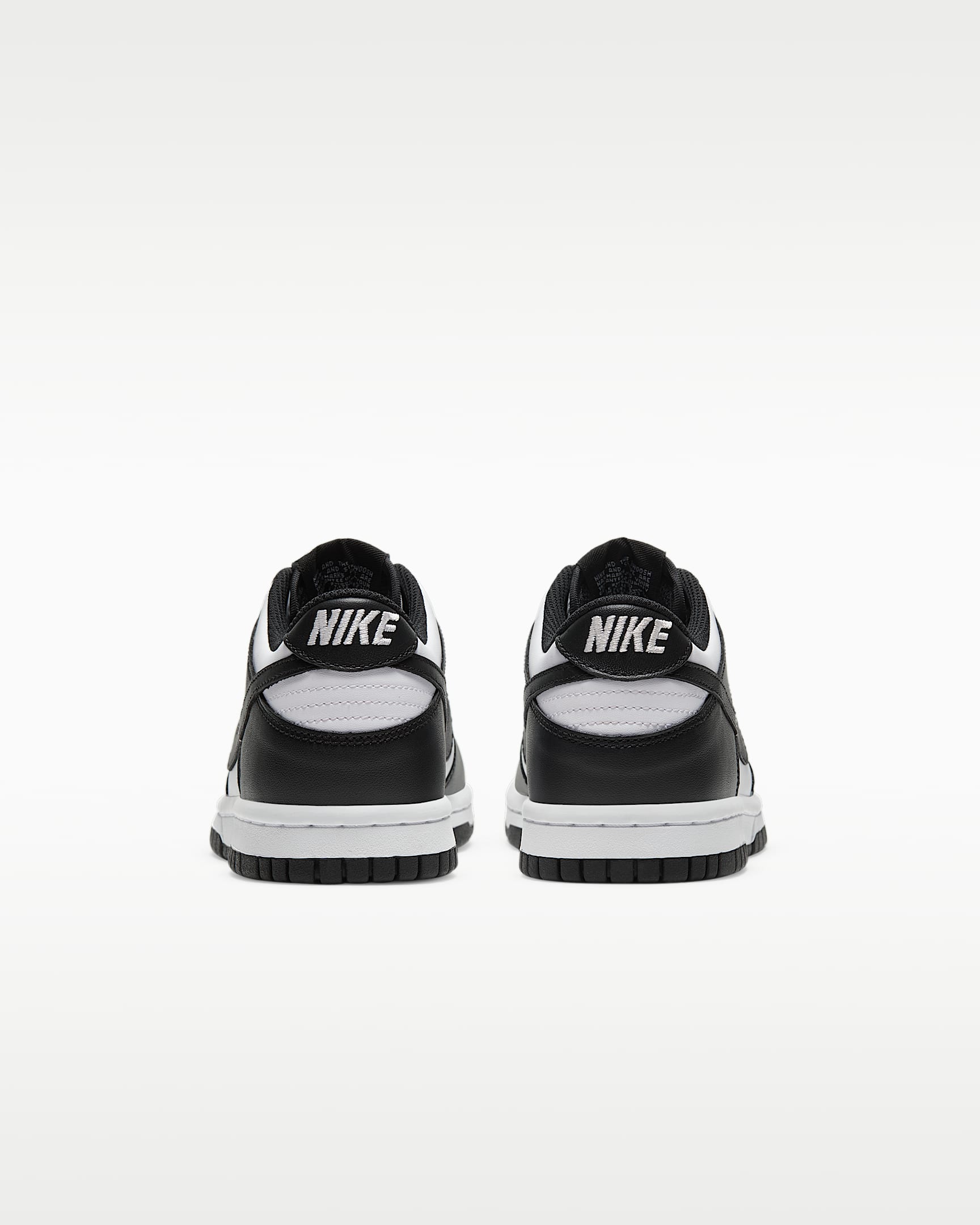 Nike Dunk Low Big Kids' Shoes - White/White/Black