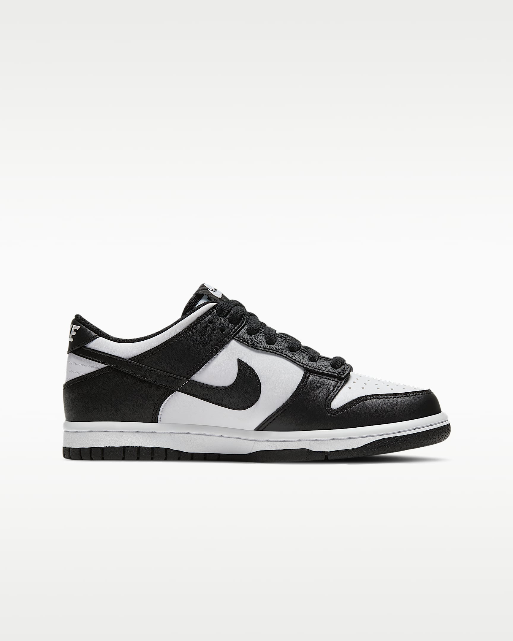 Nike Dunk Low Big Kids' Shoes - White/White/Black