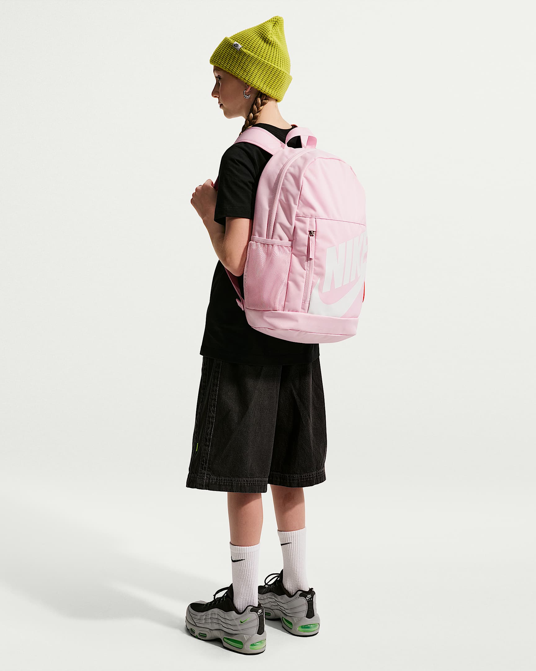 Nike Older Kids' Backpack (20L) - Pink Foam/Orange/White