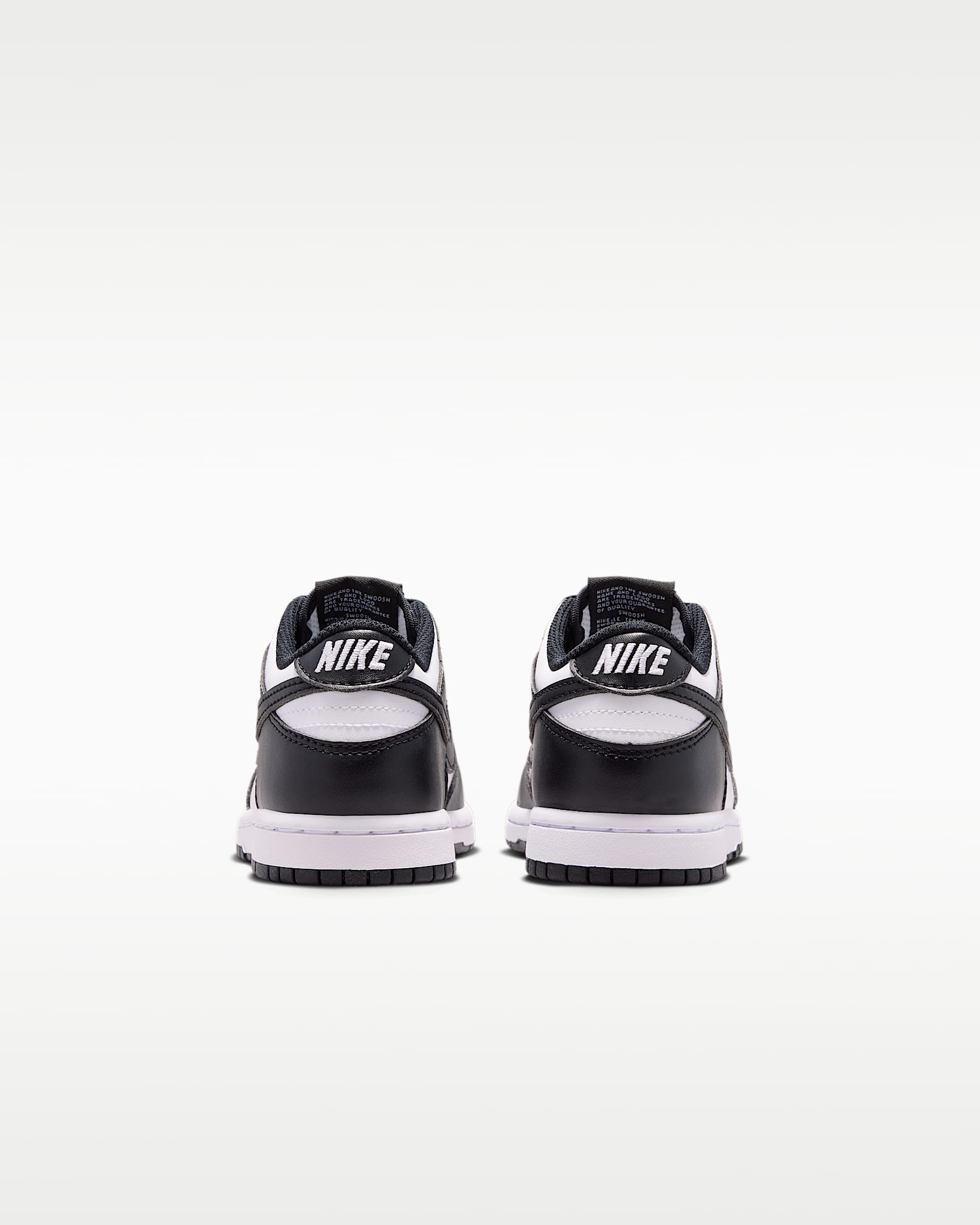 Nike Dunk Low Younger Kids' Shoes - White/White/Black