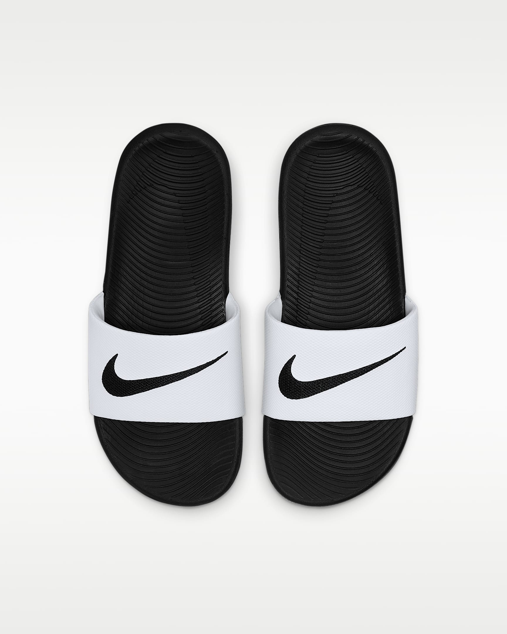 Nike Kawa Little/Big Kids' Slides - White/Black