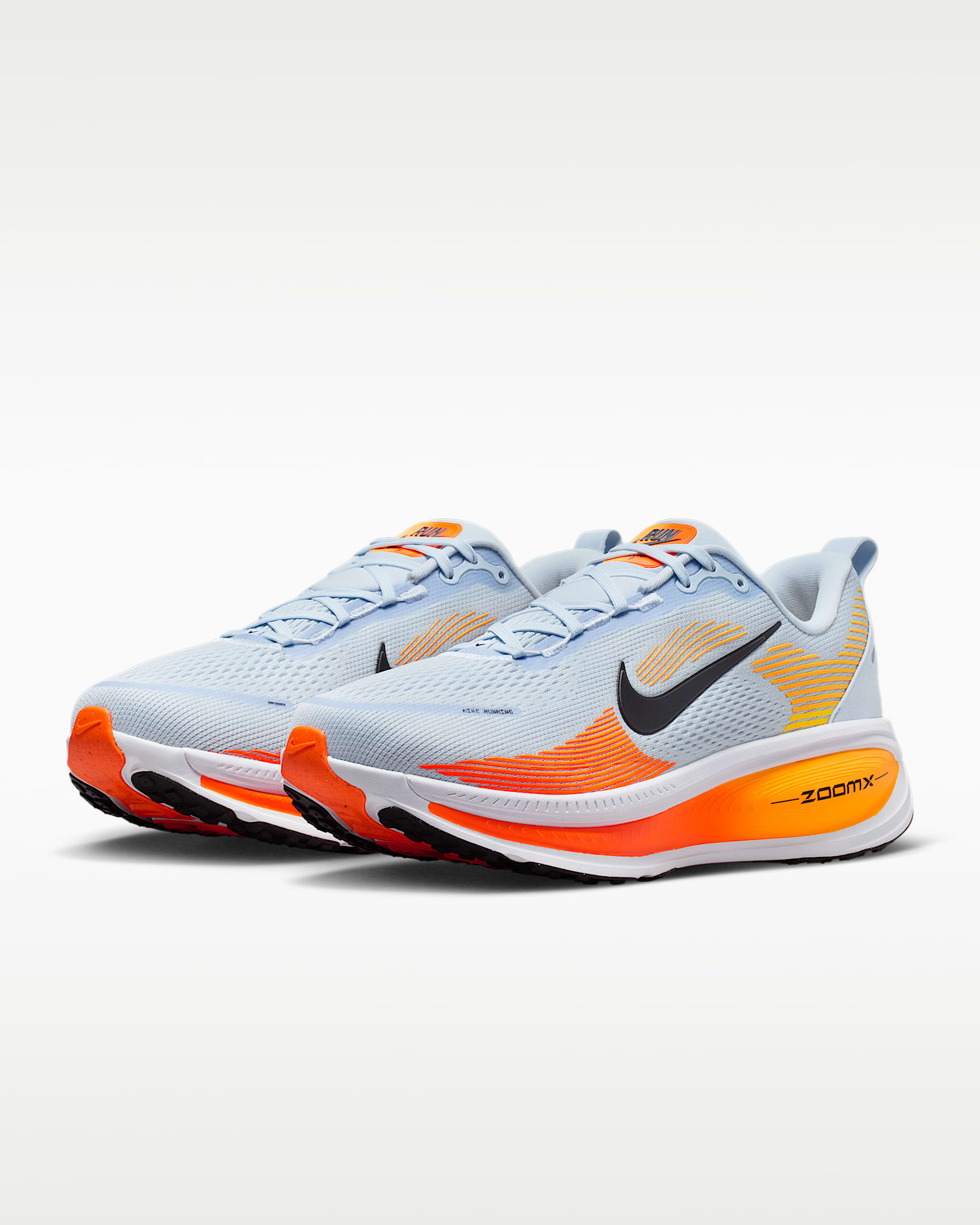 Nike Vomero 18 Men's Road Running Shoes (Wide) - Hydrogen Blue/Laser Orange/Total Orange/Black