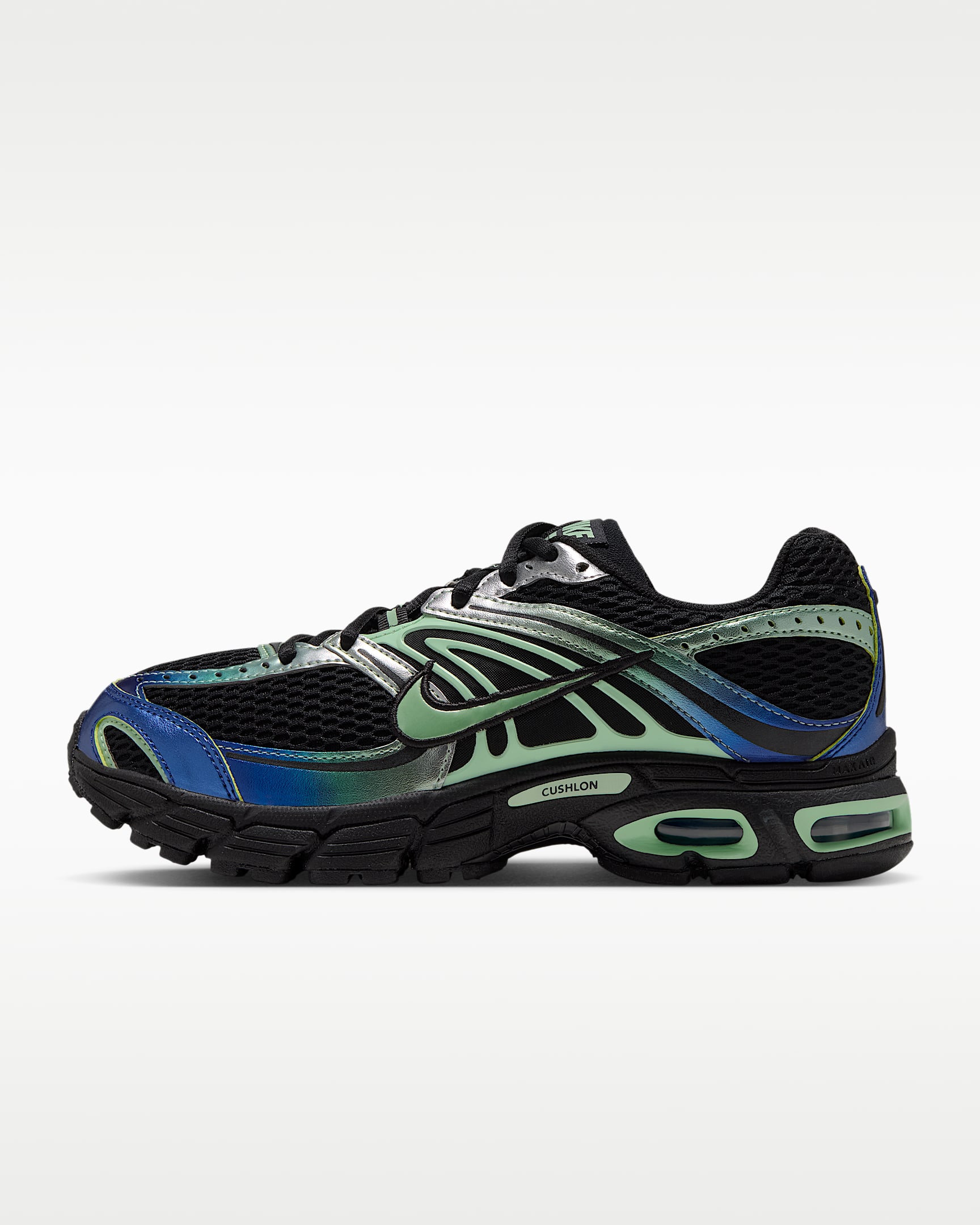 Chaussures Nike Air Max Moto 2K pour femme - Noir/Metallic Silver/Old Royal/Cucumber Calm