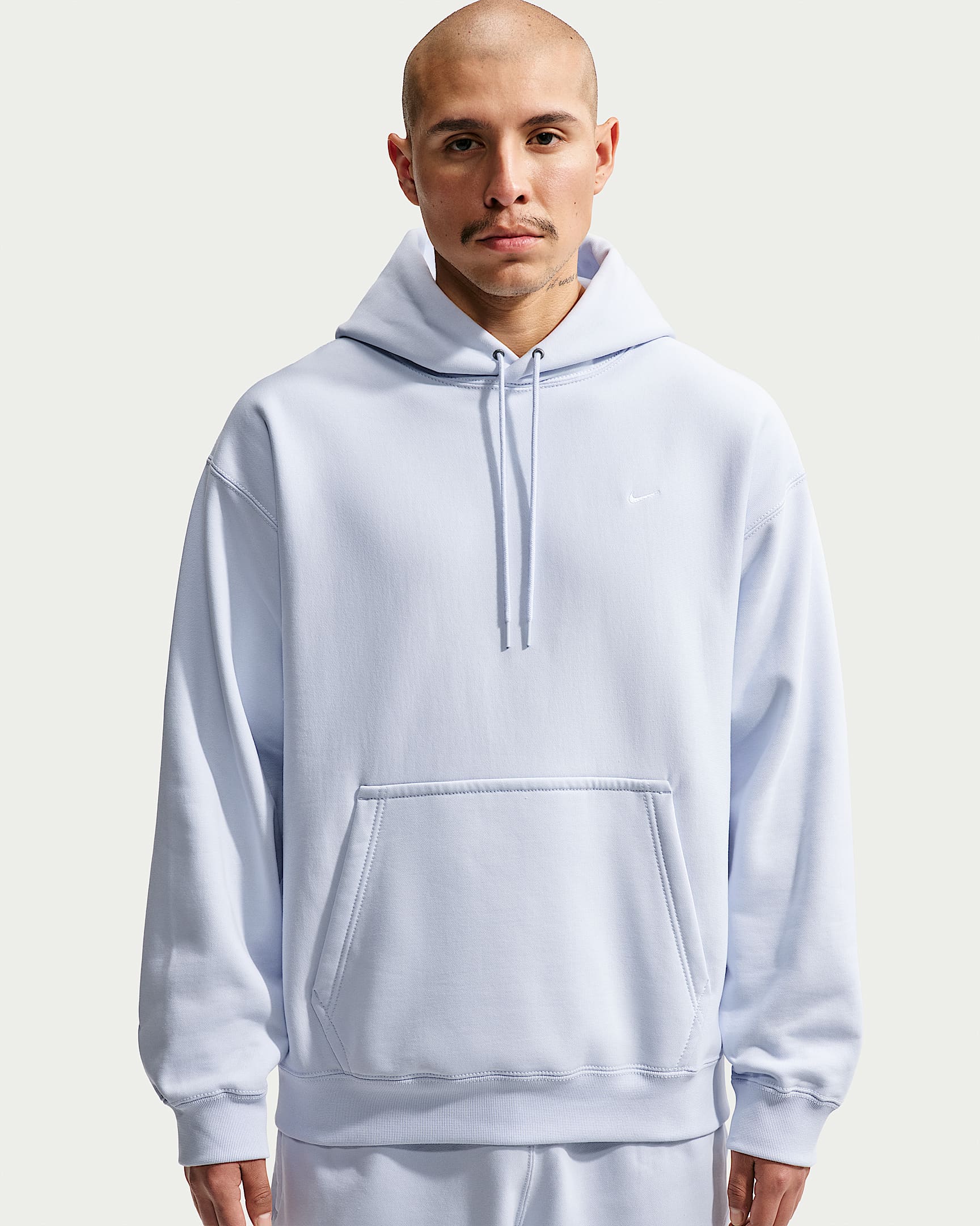 Sweat à capuche Nike Solo Swoosh pour homme - Football Grey/Blanc