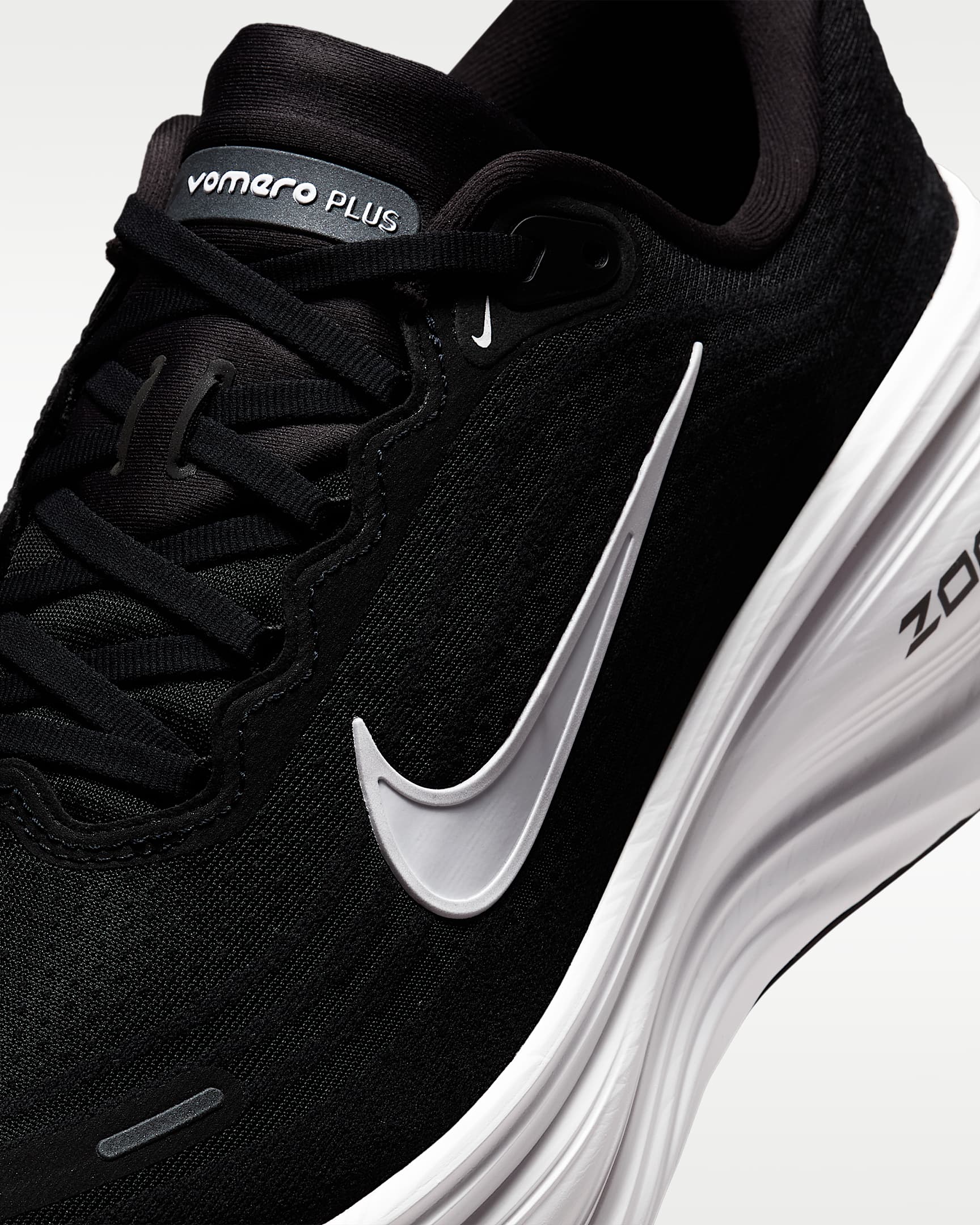 Nike Vomero Plus Men's Road Running Shoes (Wide) - Black/Cool Grey/Metallic Dark Grey/White