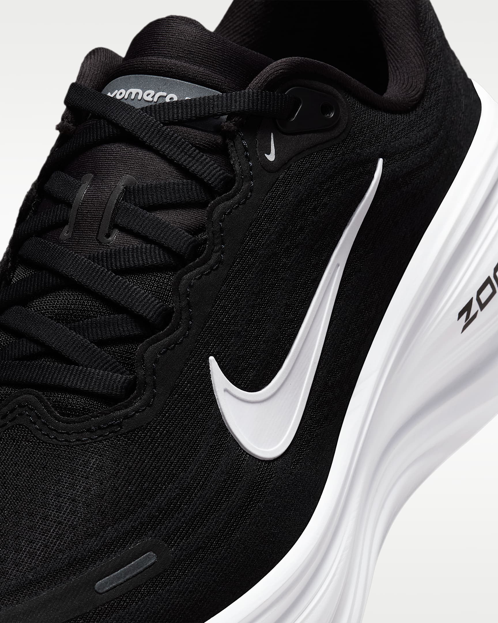 Nike Vomero Plus Women's Road Running Shoes (Wide) - Black/Cool Grey/Metallic Dark Grey/White