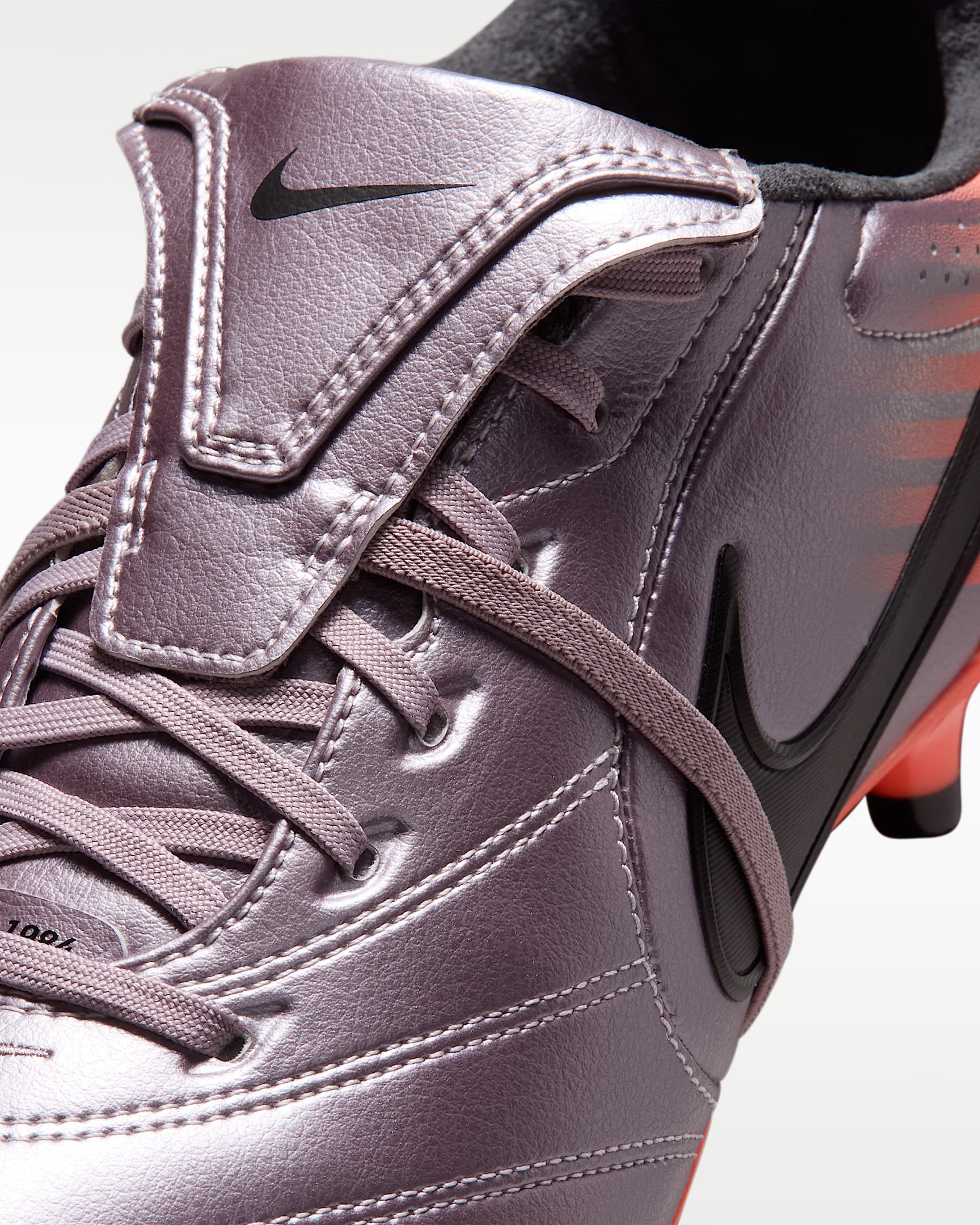 Nike Tiempo Ligera Pro Firm-Ground Low-Top Soccer Cleats - Bleached Lilac/Total Orange/Black