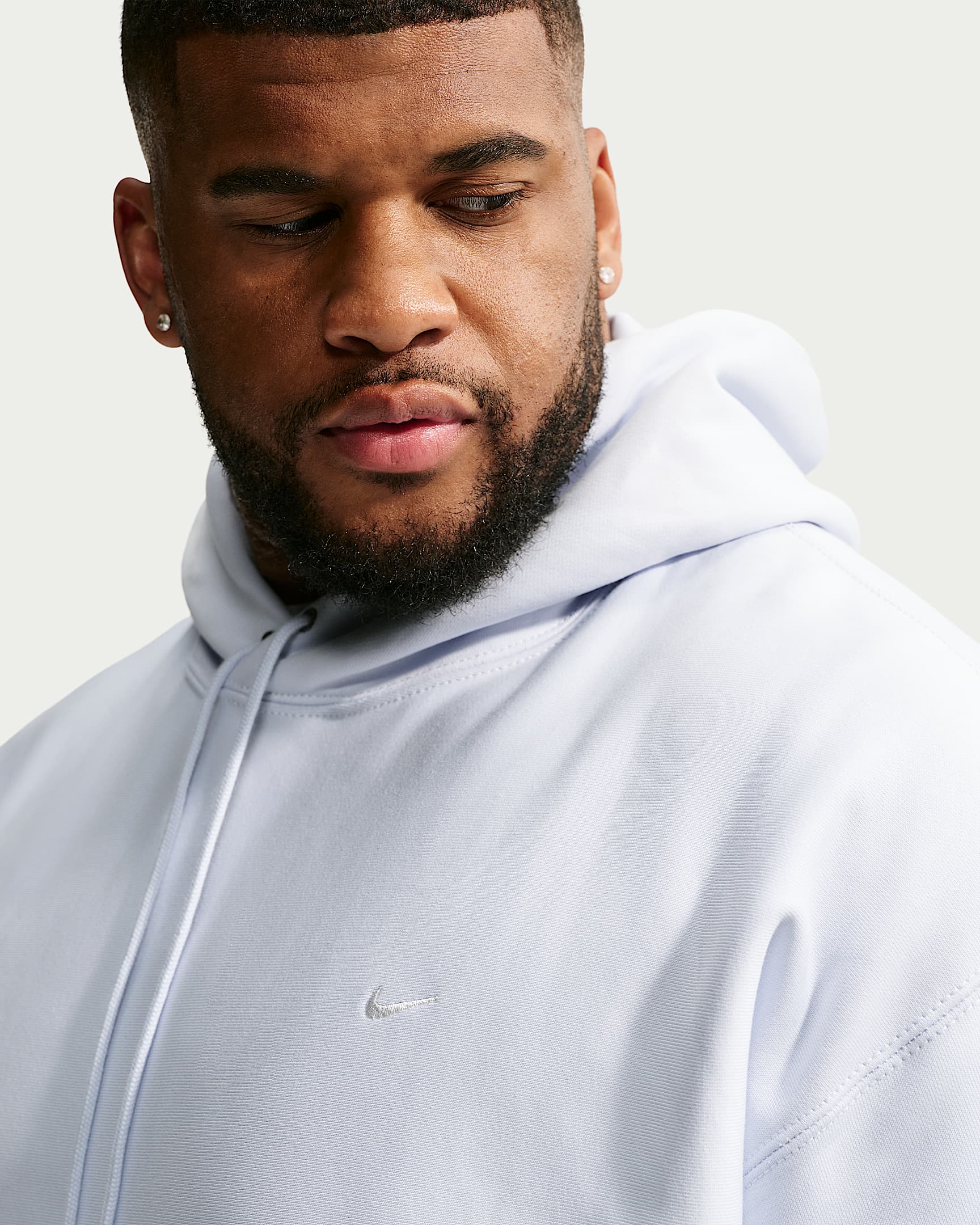 Sweat à capuche Nike Solo Swoosh pour homme - Football Grey/Blanc
