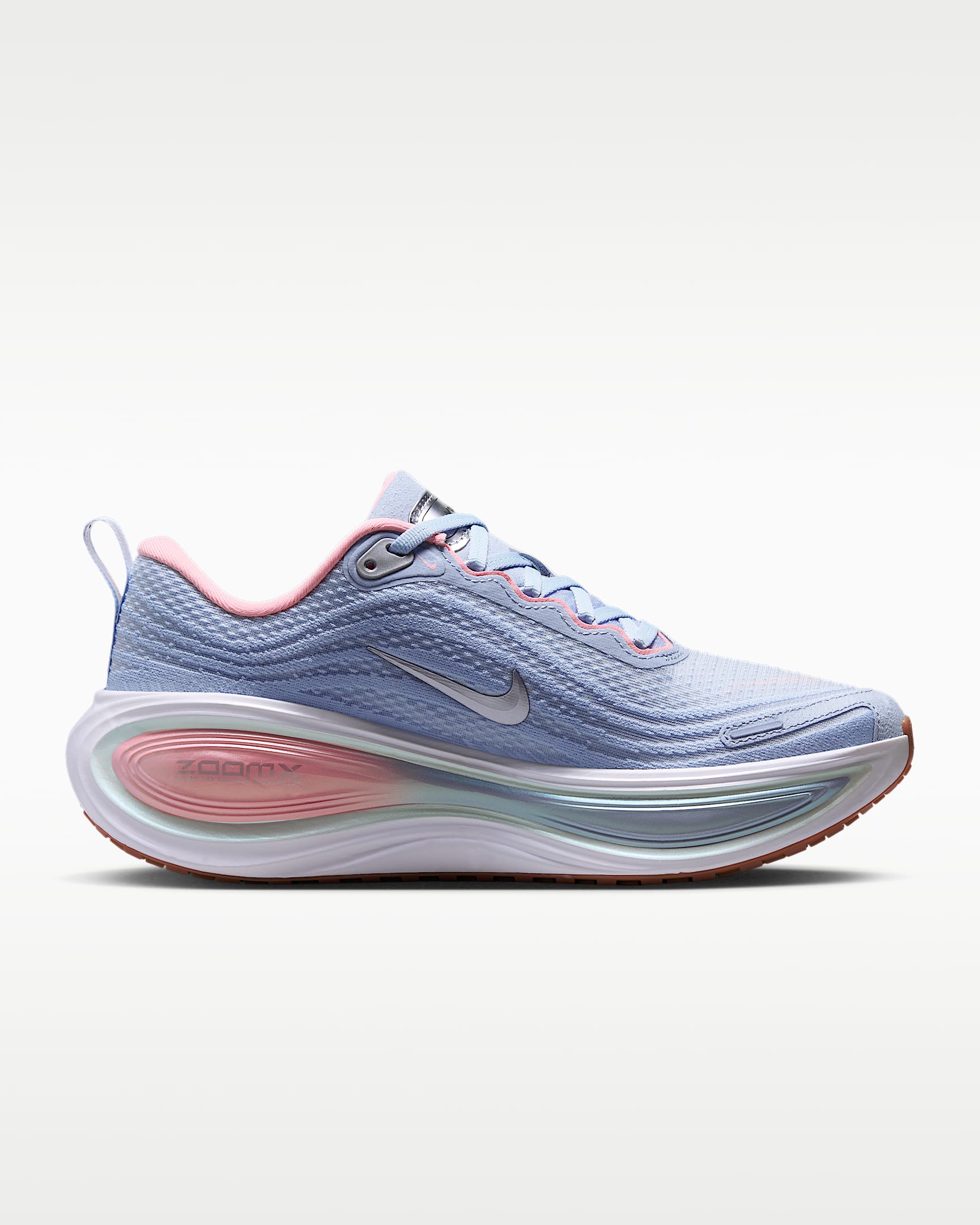 Nike Vomero Plus Women's Road Running Shoes - Light Armory Blue/Bleached Coral/Barely Green/Metallic Silver