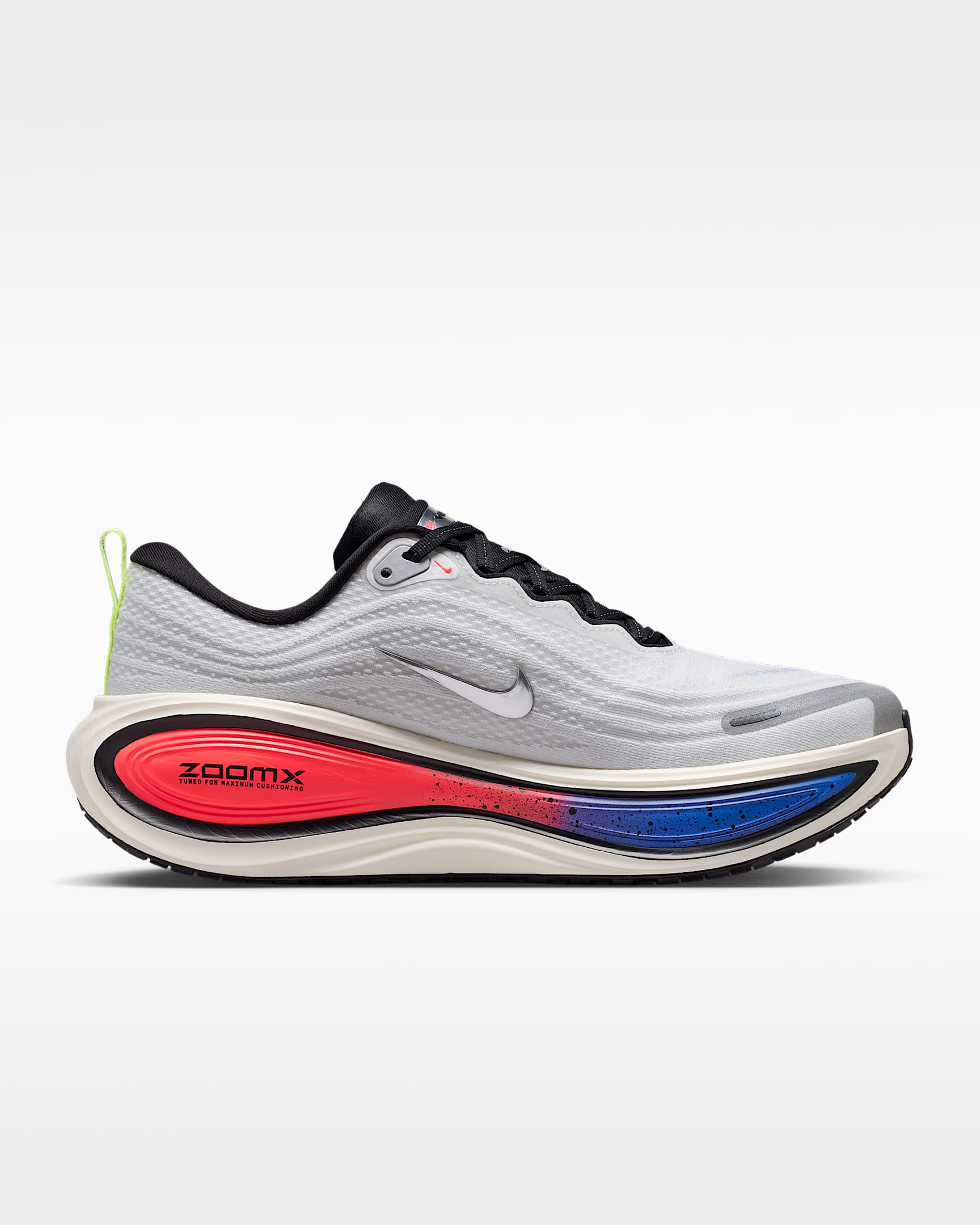 Nike Vomero Plus Men's Road Running Shoes - White/Black/Racer Blue/Metallic Silver